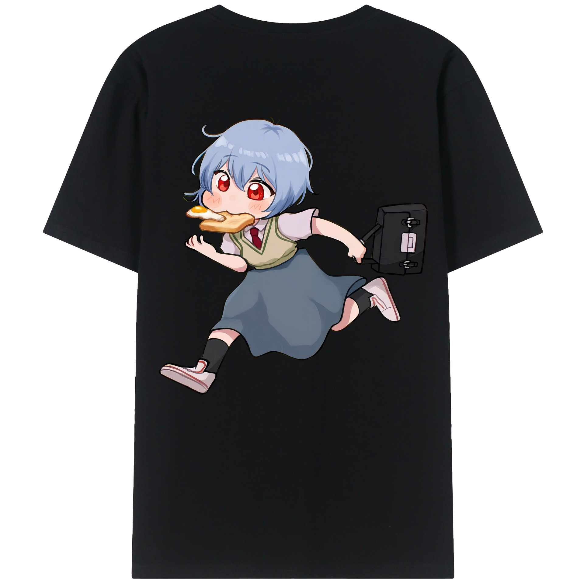 （画像用） EVA 新世紀エヴァンゲリオン 綿100％ メンズ半袖Tシャツ（バックプリント） 通気性