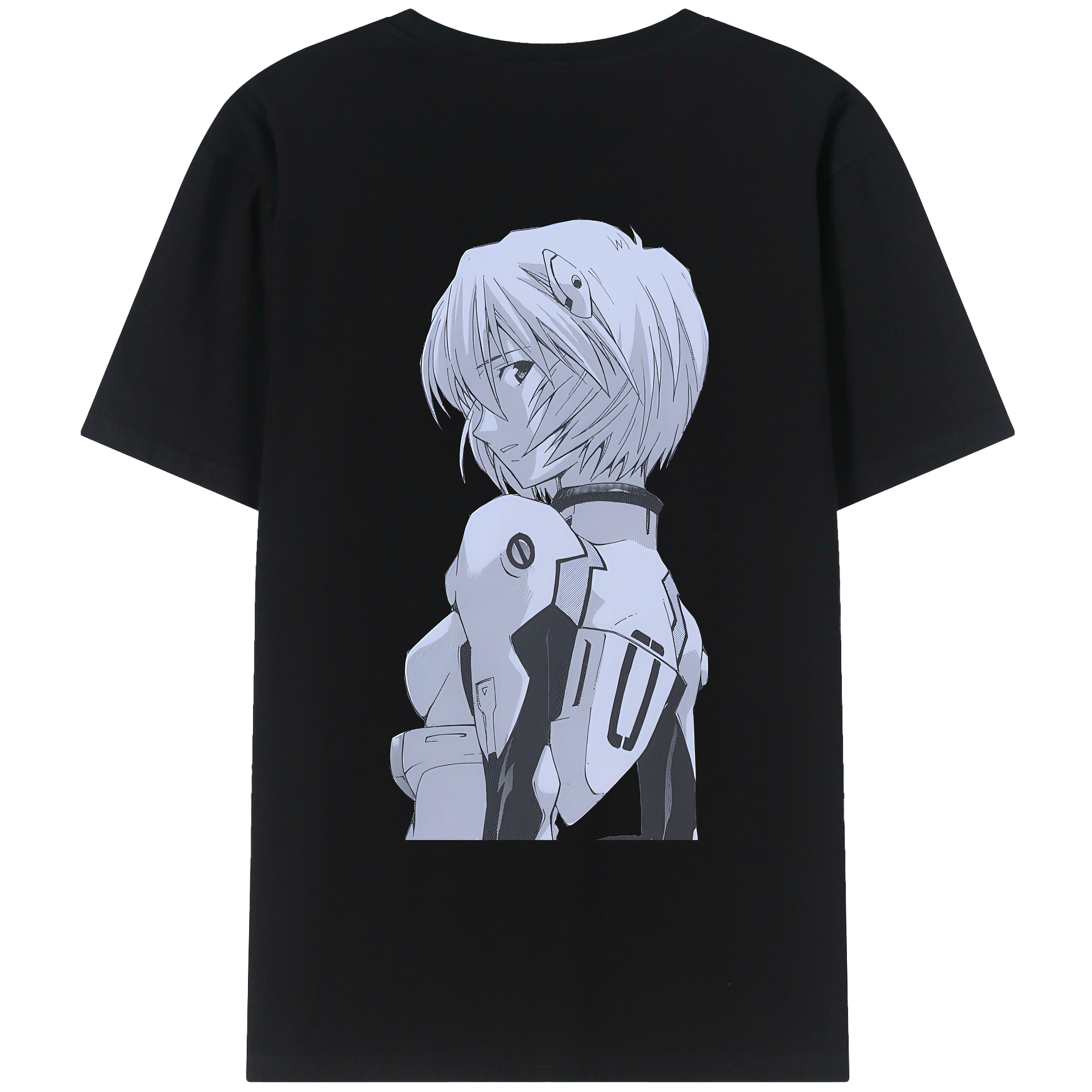 （画像用） EVA 新世紀エヴァンゲリオン 綿100％ メンズ半袖Tシャツ（バックプリント） 通気性
