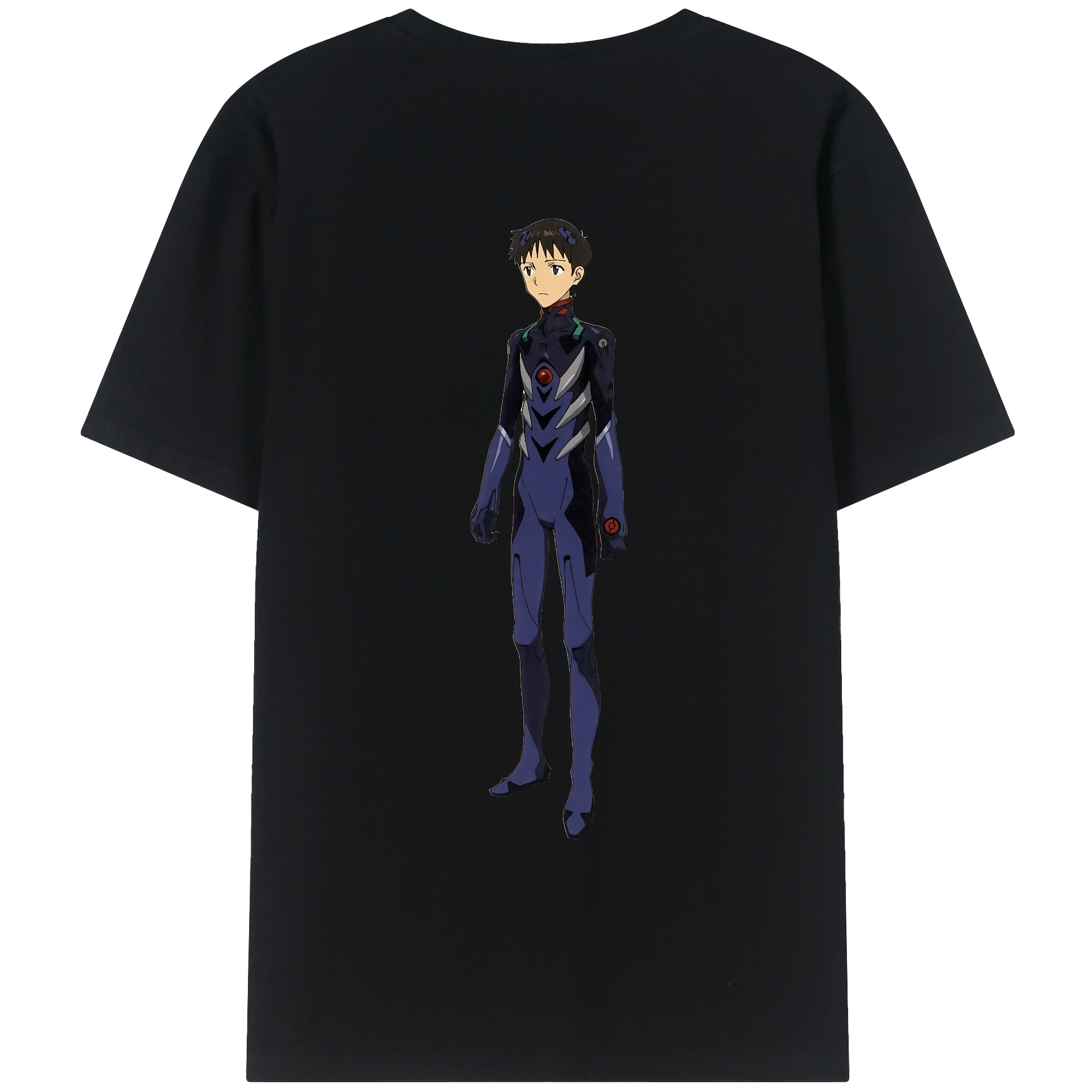 （画像用） EVA 新世紀エヴァンゲリオン 綿100％ メンズ半袖Tシャツ（バックプリント） 通気性