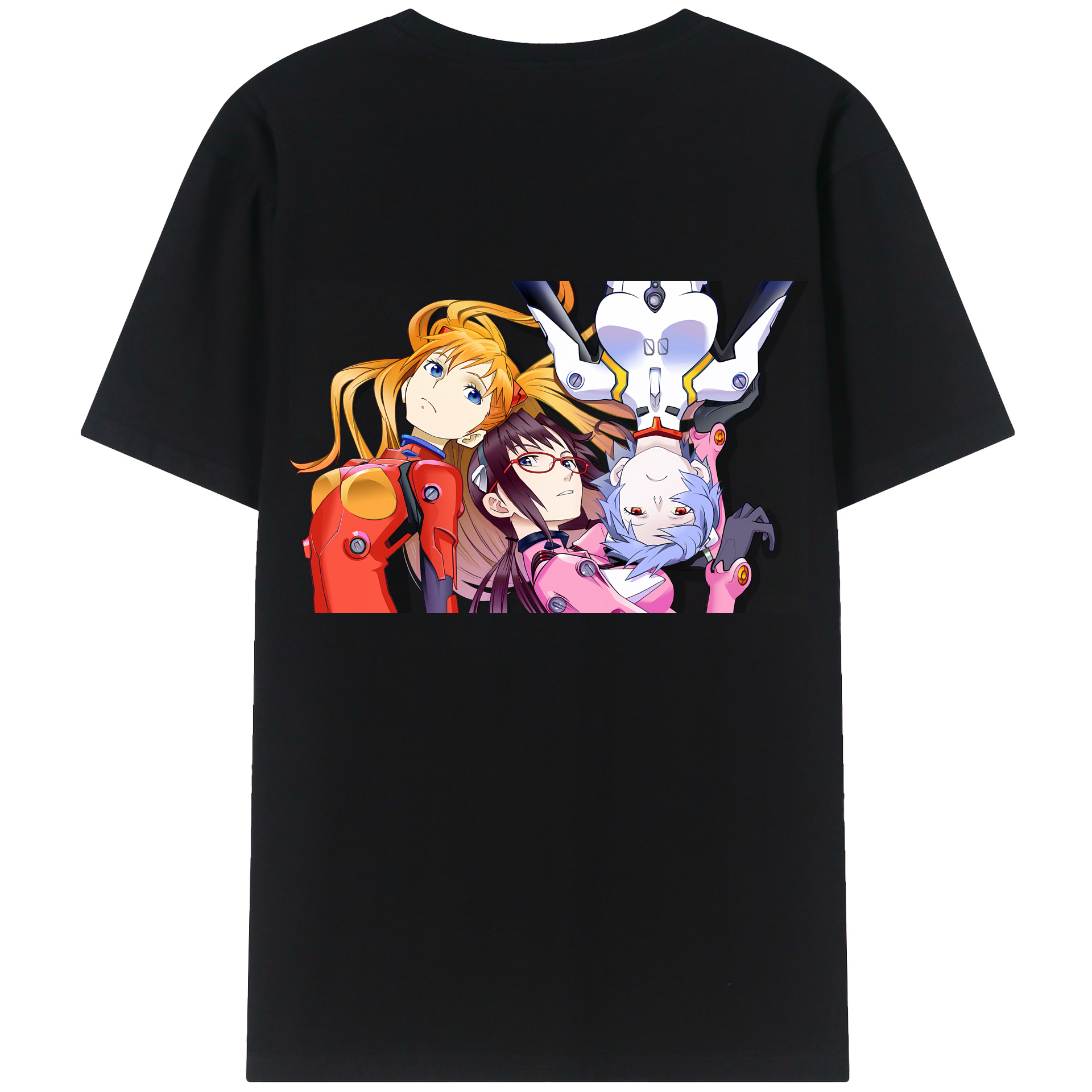 （画像用） EVA 新世紀エヴァンゲリオン 綿100％ メンズ半袖Tシャツ（バックプリント） 通気性