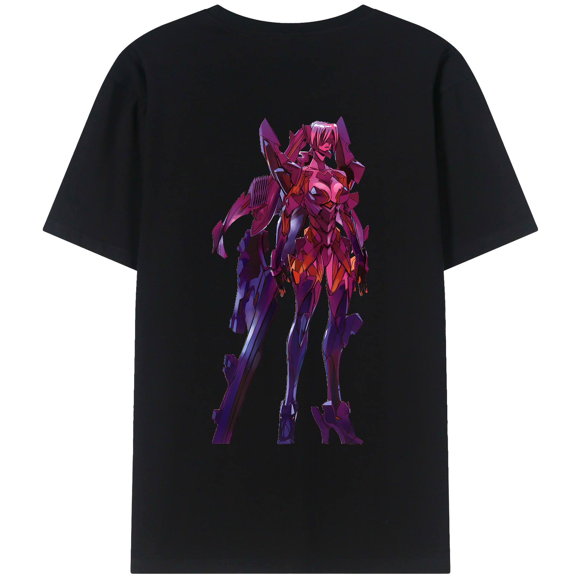 （画像用） EVA 新世紀エヴァンゲリオン 綿100％ メンズ半袖Tシャツ（バックプリント） 通気性