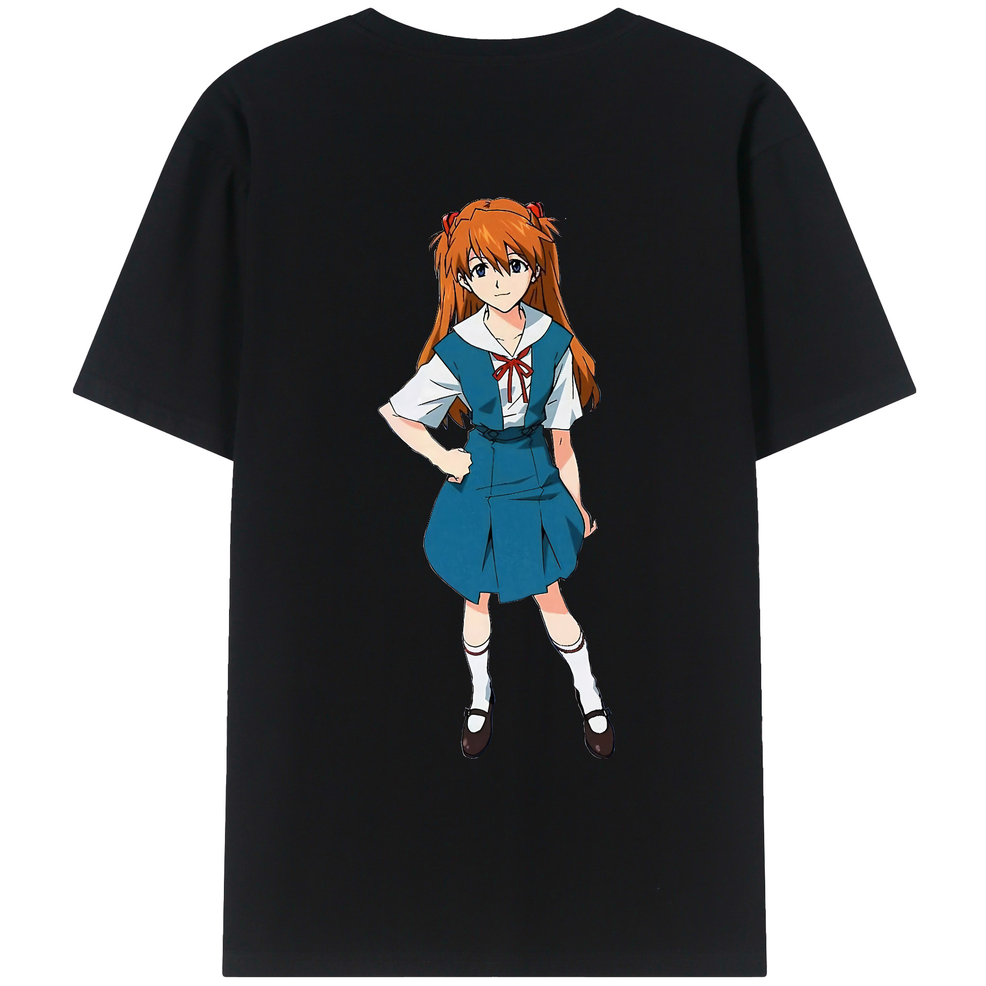 （画像用） EVA 新世紀エヴァンゲリオン 綿100％ メンズ半袖Tシャツ（バックプリント） 通気性