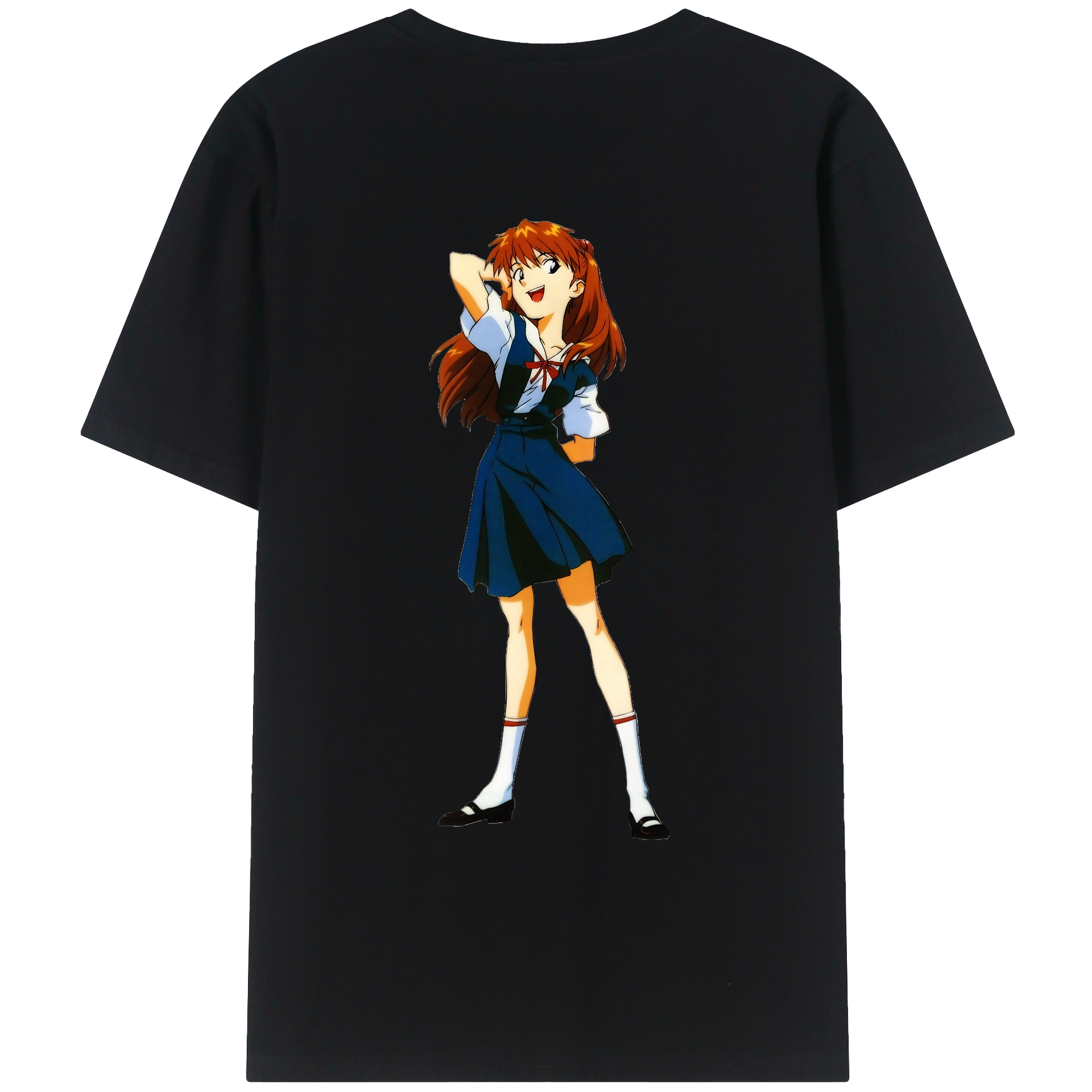 （画像用） EVA 新世紀エヴァンゲリオン 綿100％ メンズ半袖Tシャツ（バックプリント） 通気性