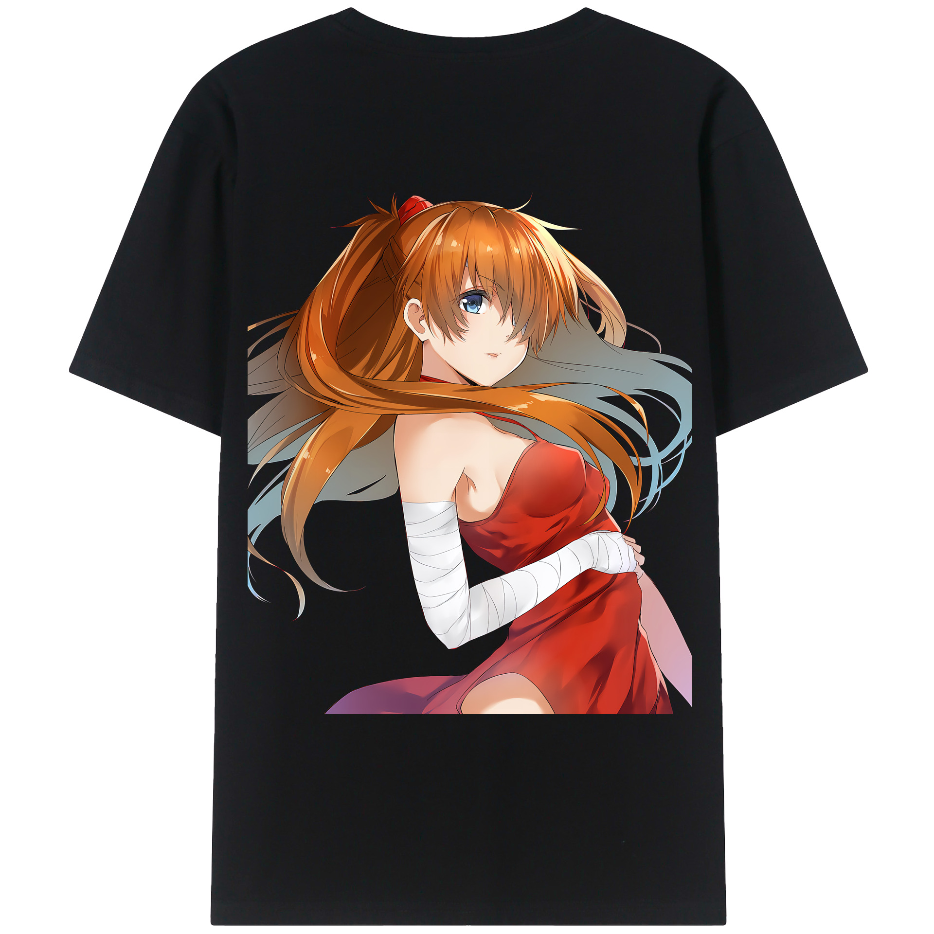 （画像用） EVA 新世紀エヴァンゲリオン 綿100％ メンズ半袖Tシャツ（バックプリント） 通気性