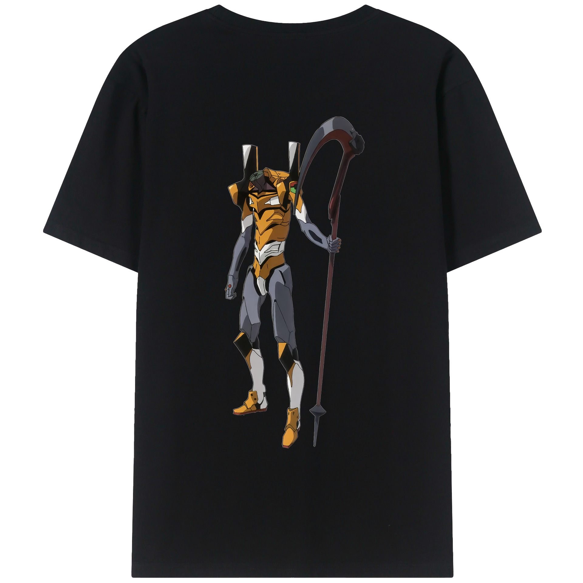 （画像用） EVA 新世紀エヴァンゲリオン 綿100％ メンズ半袖Tシャツ（バックプリント） 通気性
