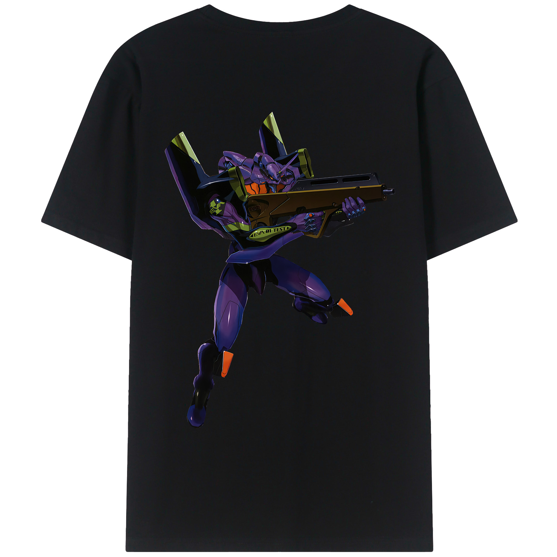 （画像用） EVA 新世紀エヴァンゲリオン 綿100％ メンズ半袖Tシャツ（バックプリント） 通気性