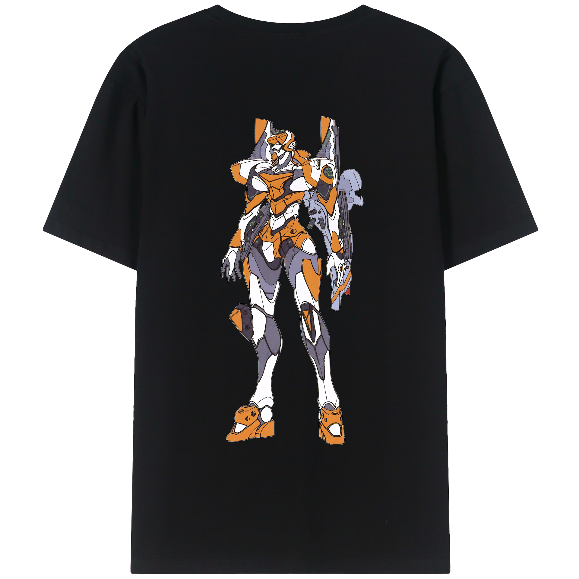 （画像用） EVA 新世紀エヴァンゲリオン 綿100％ メンズ半袖Tシャツ（バックプリント） 通気性
