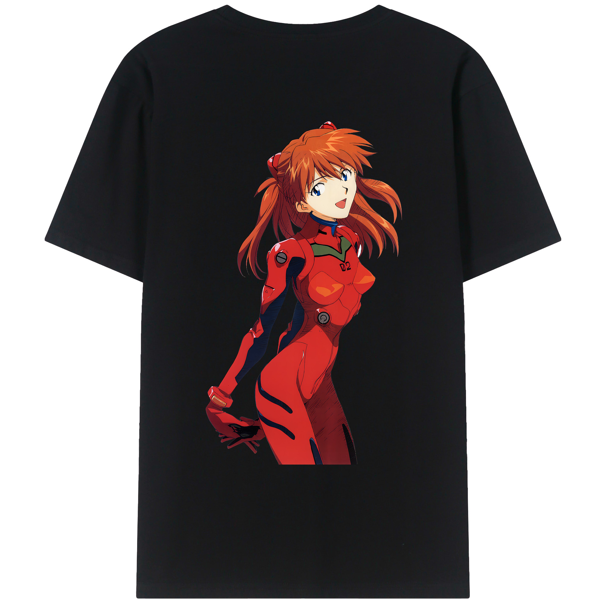 （画像用） EVA 新世紀エヴァンゲリオン 綿100％ メンズ半袖Tシャツ（バックプリント） 通気性