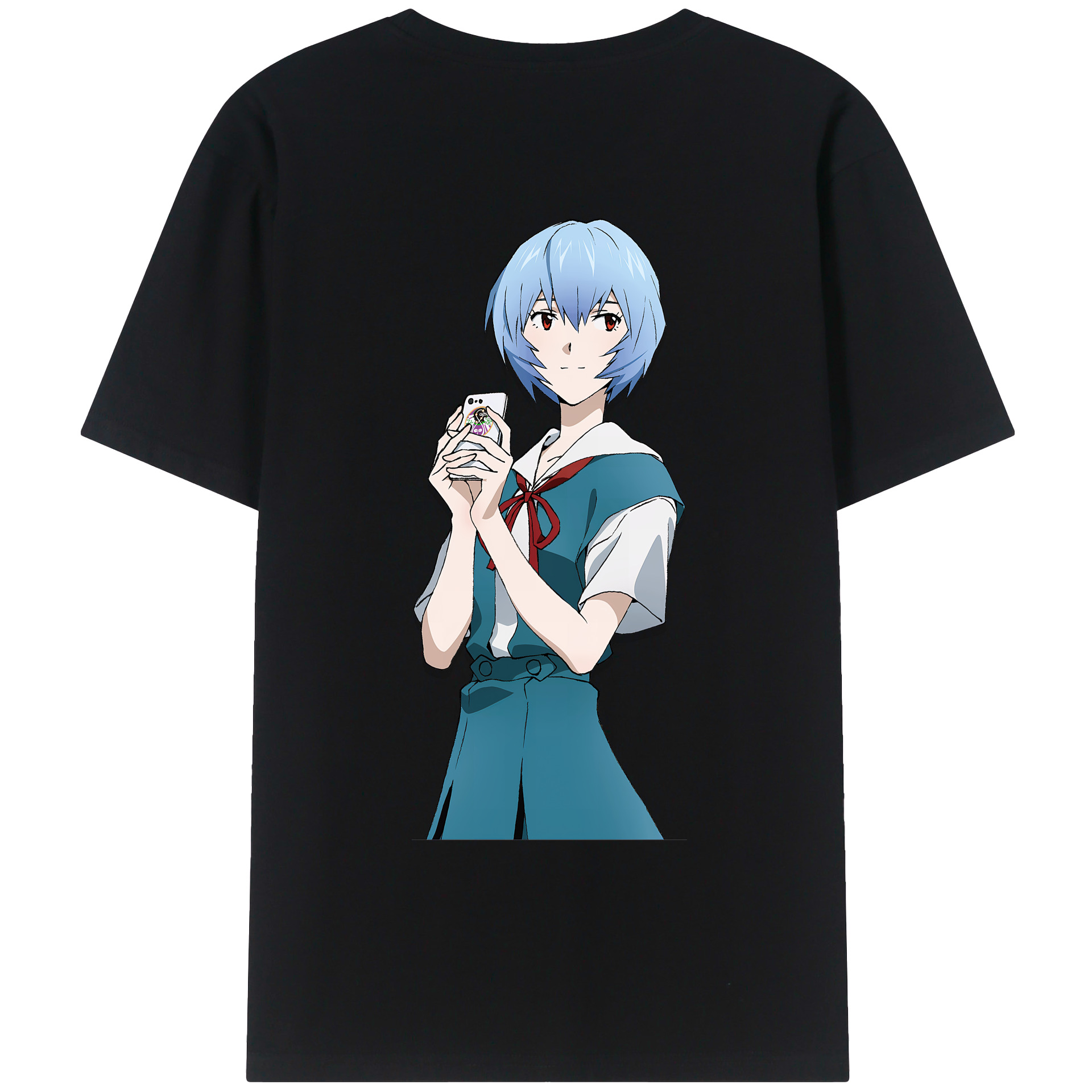 （画像用） EVA 新世紀エヴァンゲリオン 綿100％ メンズ半袖Tシャツ（バックプリント） 通気性
