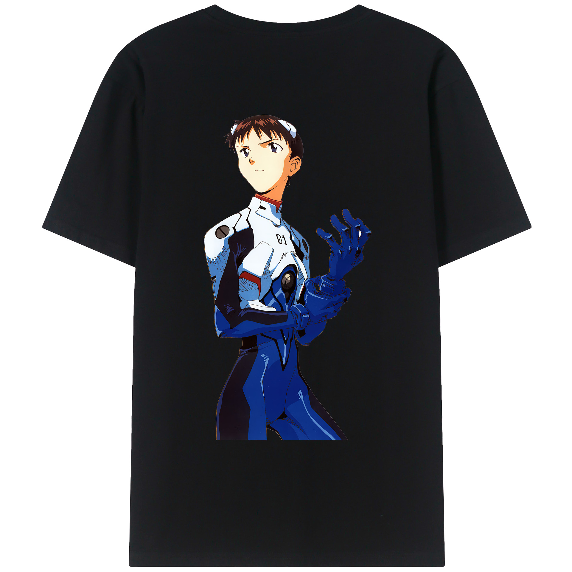 （画像用） EVA 新世紀エヴァンゲリオン 綿100％ メンズ半袖Tシャツ（バックプリント） 通気性