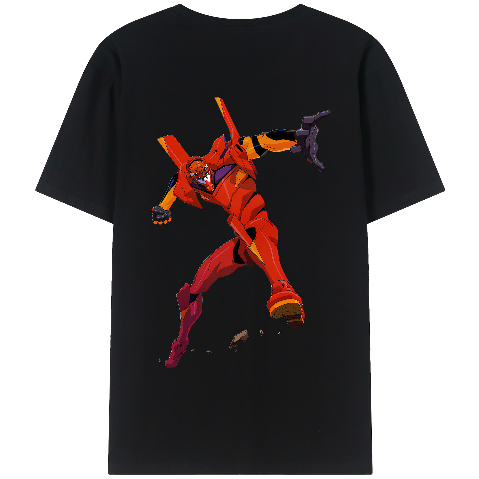 （画像用） EVA 新世紀エヴァンゲリオン 綿100％ メンズ半袖Tシャツ（バックプリント） 通気性