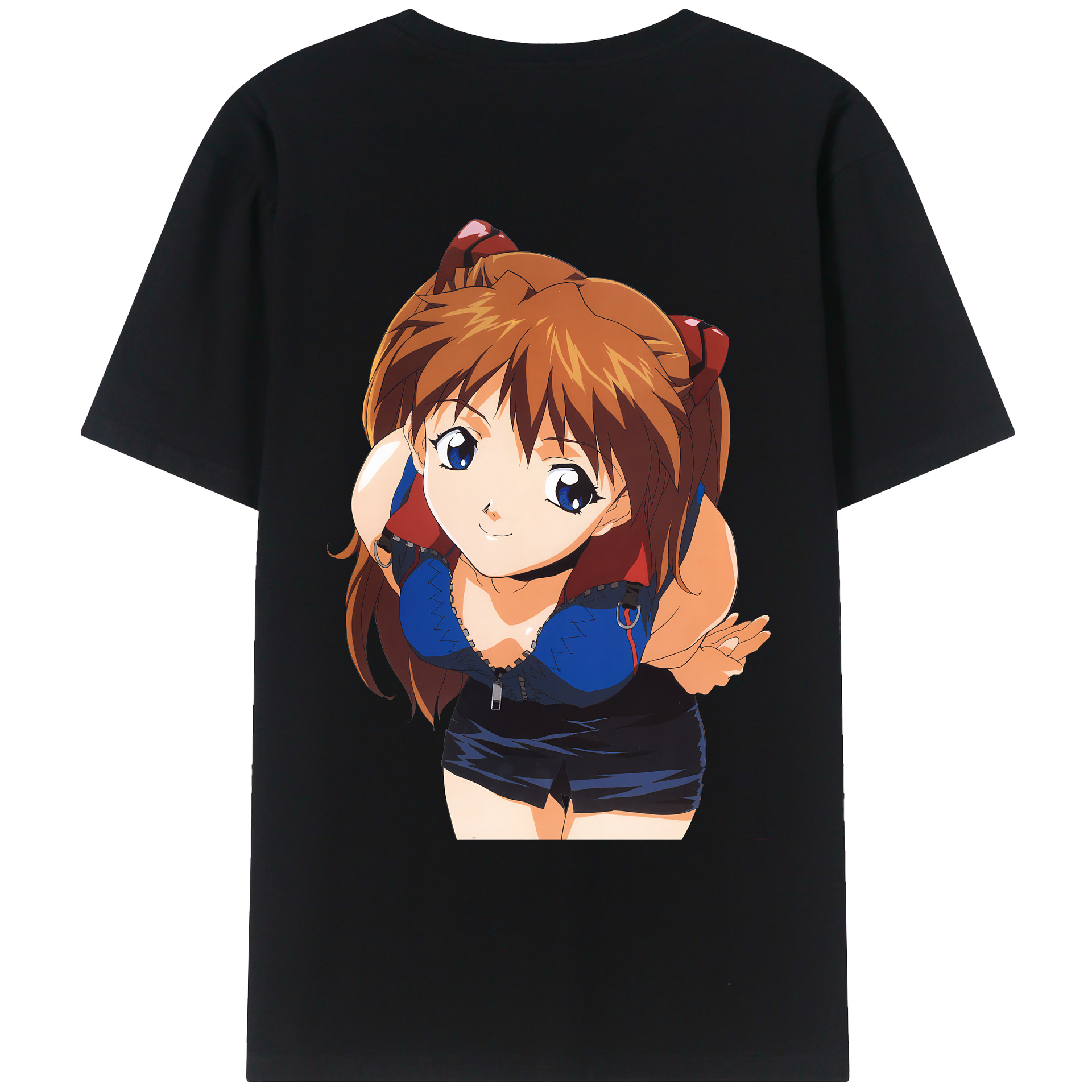 （画像用） EVA 新世紀エヴァンゲリオン 綿100％ メンズ半袖Tシャツ（バックプリント） 通気性
