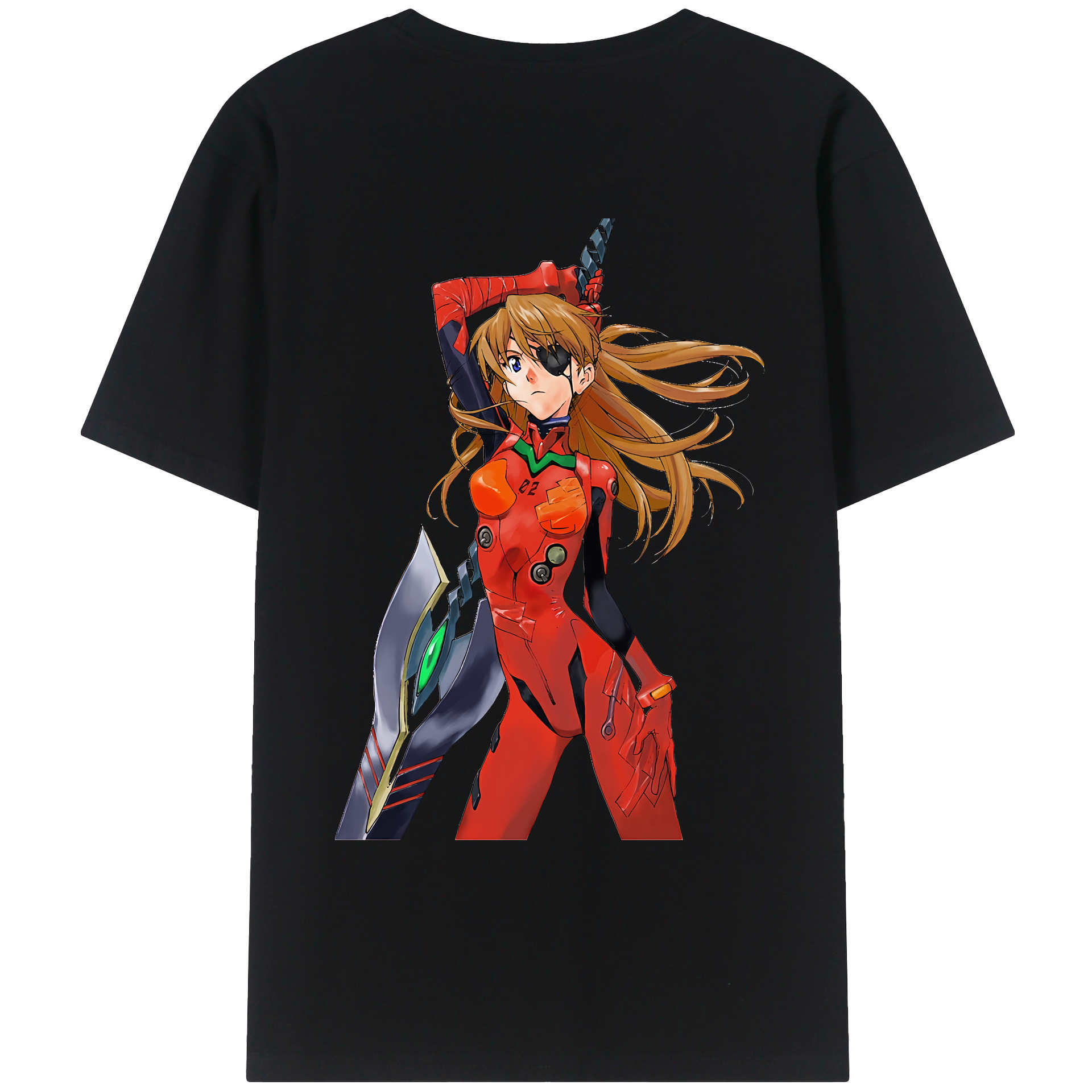 （画像用） EVA 新世紀エヴァンゲリオン 綿100％ メンズ半袖Tシャツ（バックプリント） 通気性
