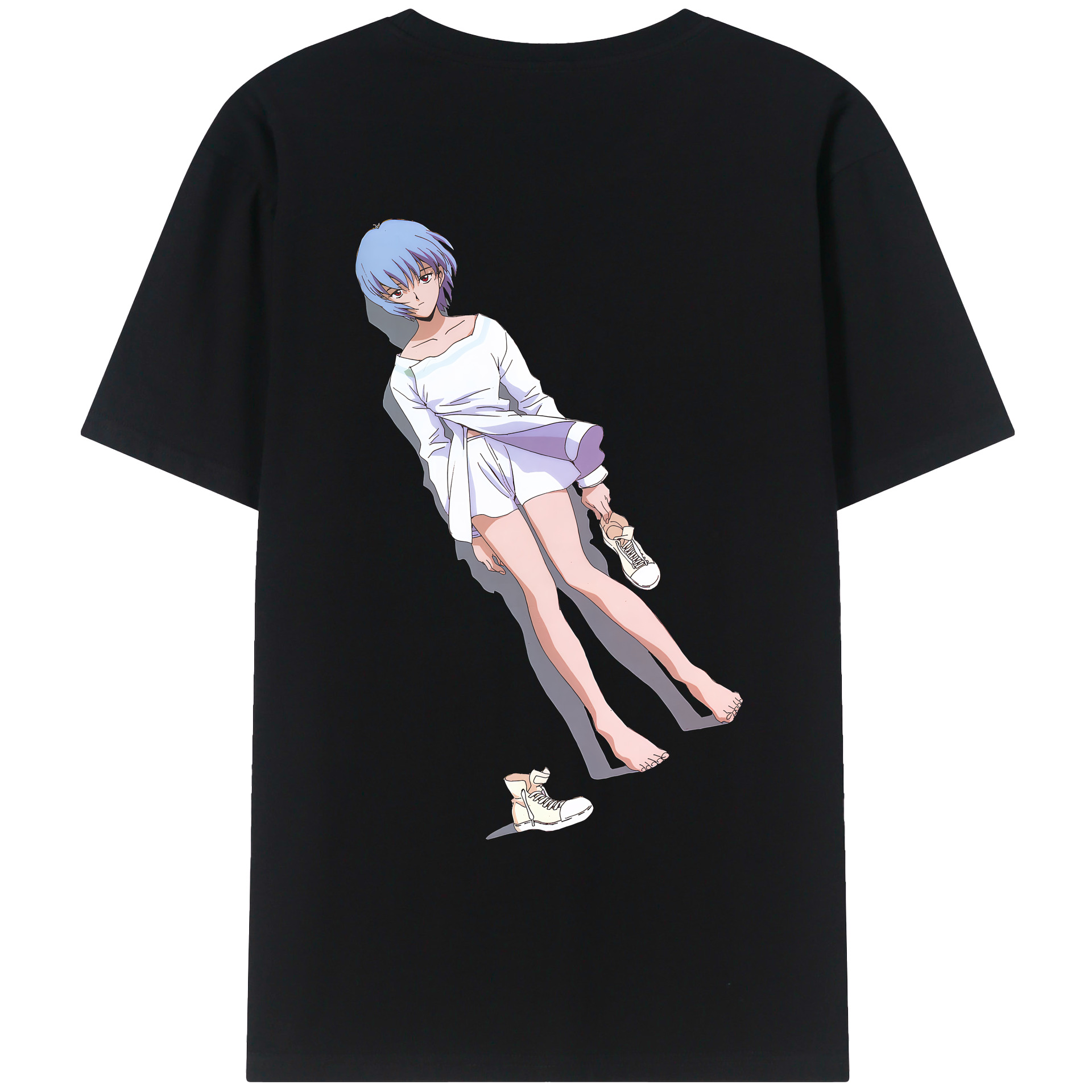 （画像用） EVA 新世紀エヴァンゲリオン 綿100％ メンズ半袖Tシャツ（バックプリント） 通気性