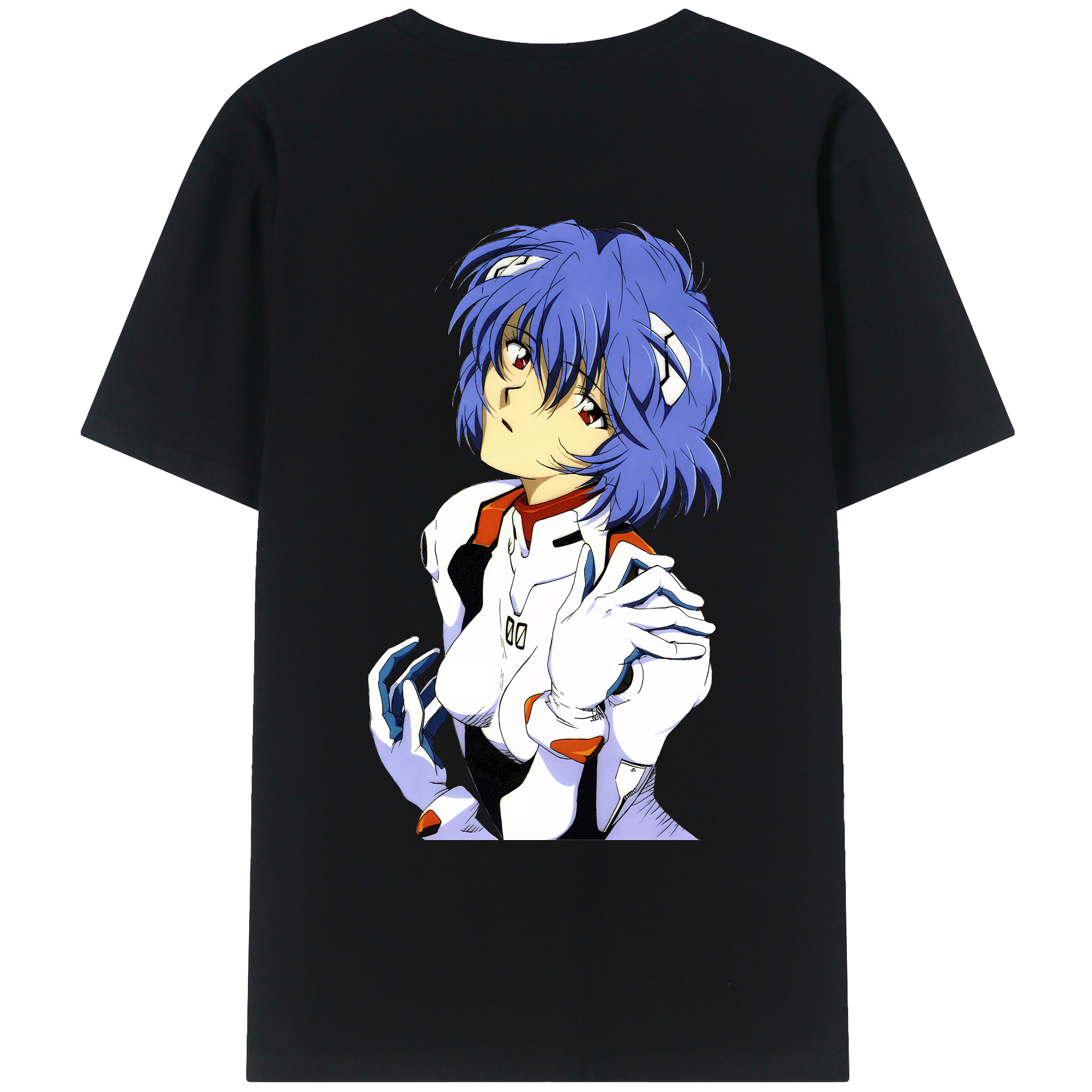 （画像用） EVA 新世紀エヴァンゲリオン 綿100％ メンズ半袖Tシャツ（バックプリント） 通気性