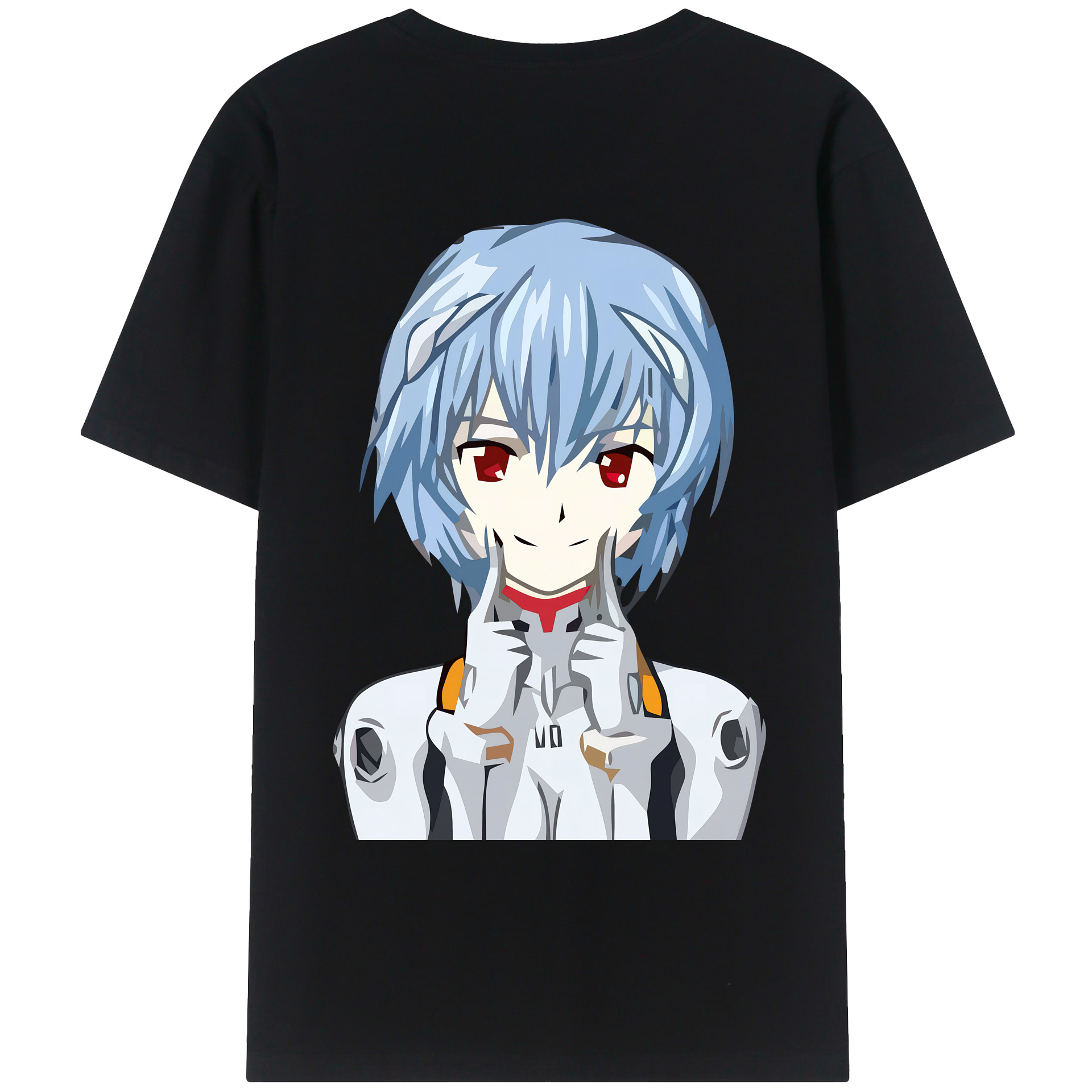 （画像用） EVA 新世紀エヴァンゲリオン 綿100％ メンズ半袖Tシャツ（バックプリント） 通気性