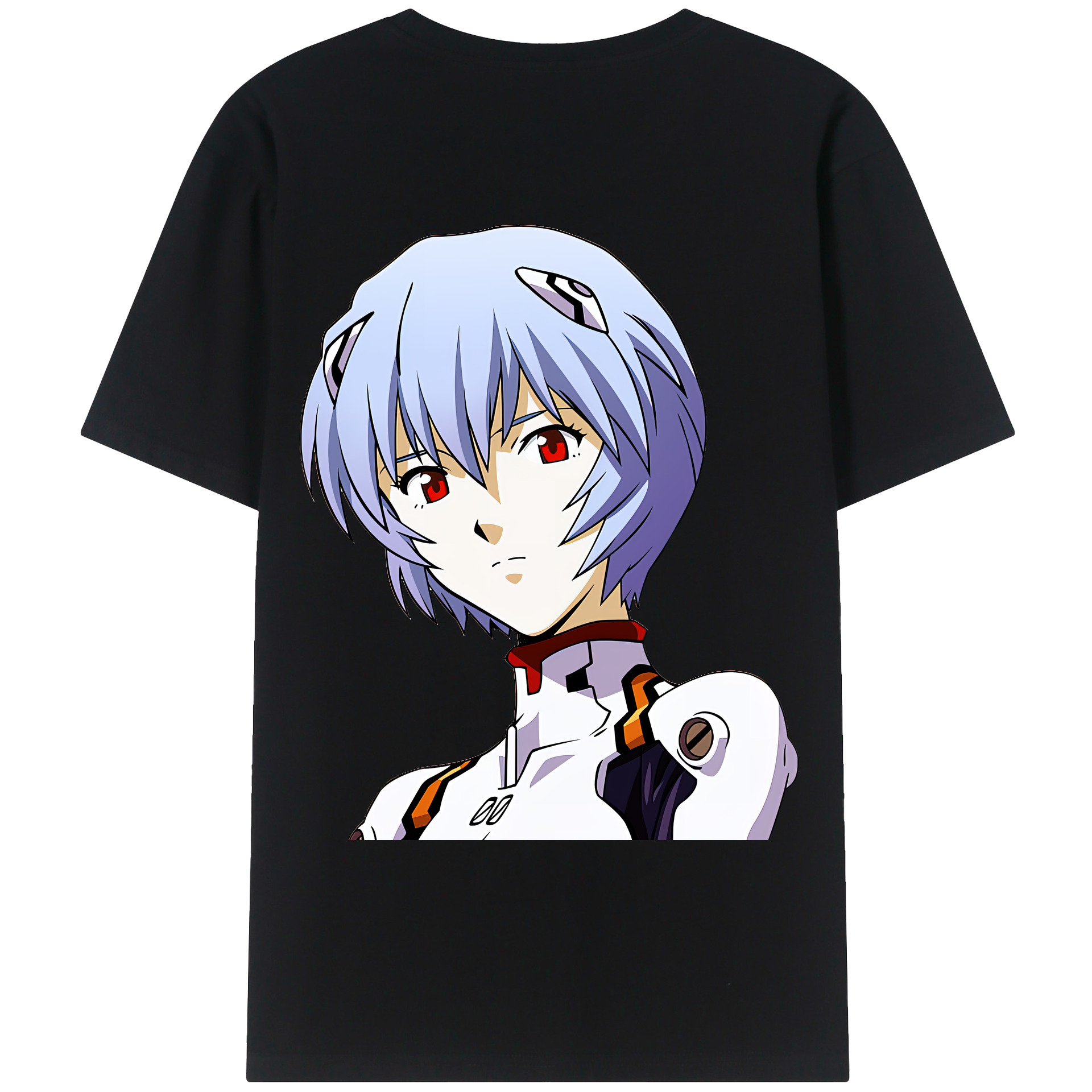 （画像用） EVA 新世紀エヴァンゲリオン 綿100％ メンズ半袖Tシャツ（バックプリント） 通気性