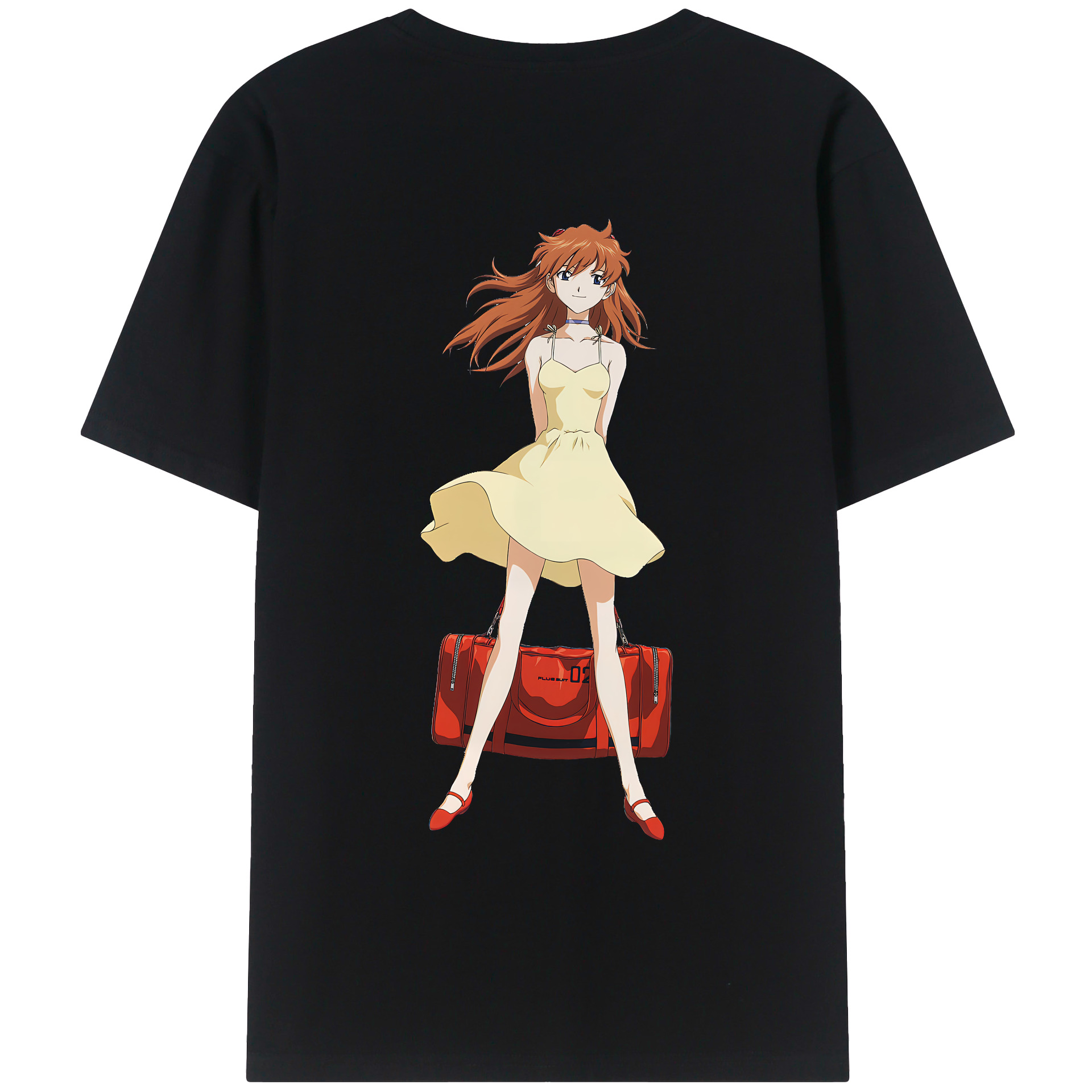 （画像用） EVA 新世紀エヴァンゲリオン 綿100％ メンズ半袖Tシャツ（バックプリント） 通気性