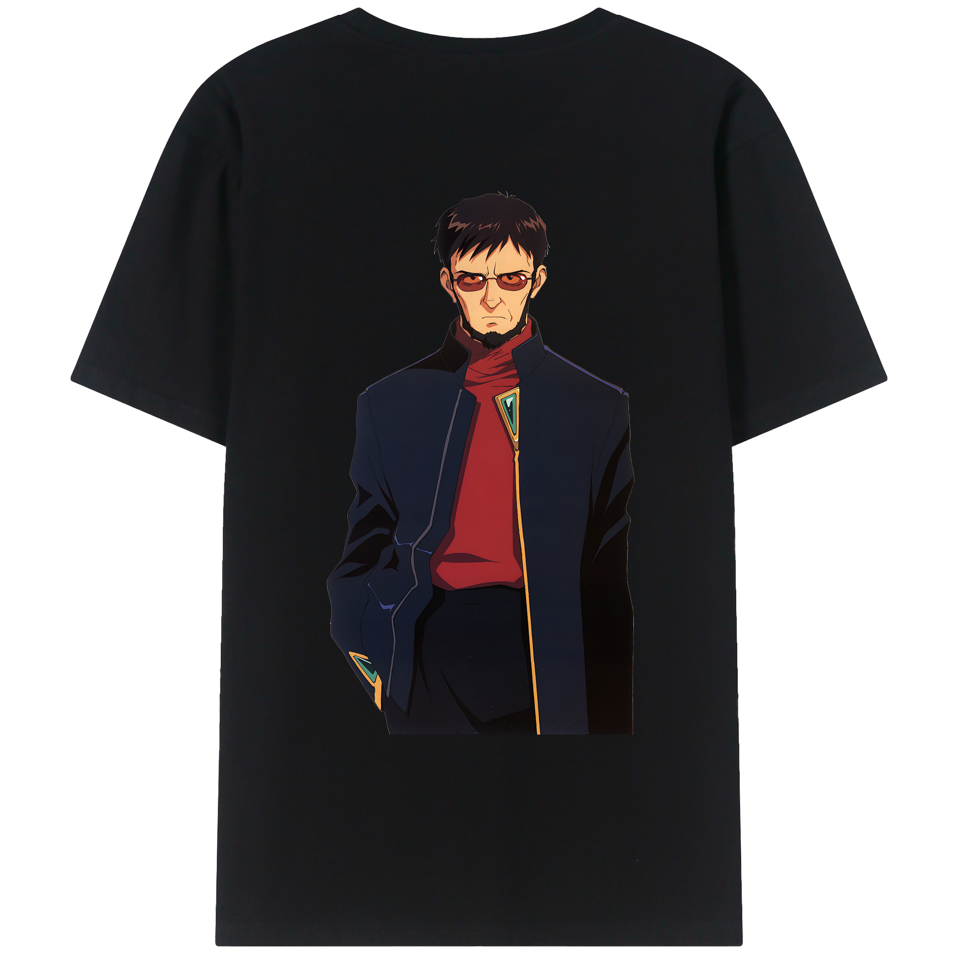 （画像用） EVA 新世紀エヴァンゲリオン 綿100％ メンズ半袖Tシャツ（バックプリント） 通気性