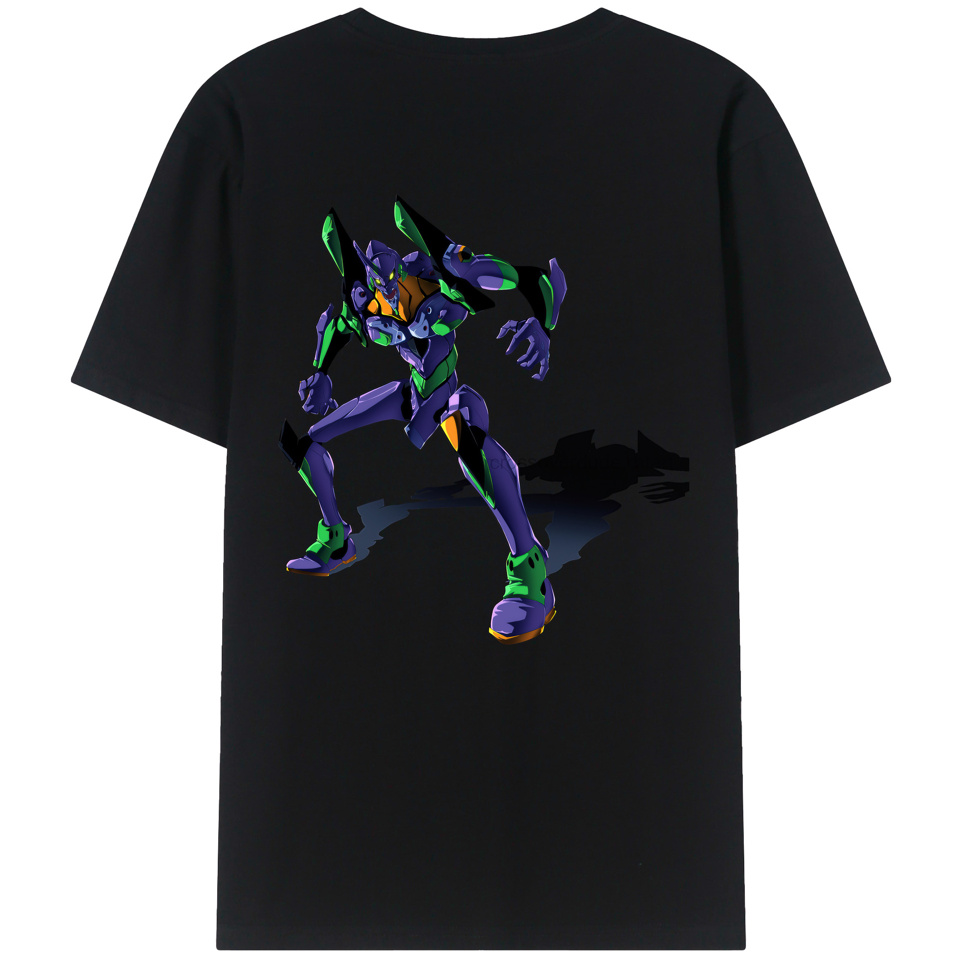 （画像用） EVA 新世紀エヴァンゲリオン 綿100％ メンズ半袖Tシャツ（バックプリント） 通気性