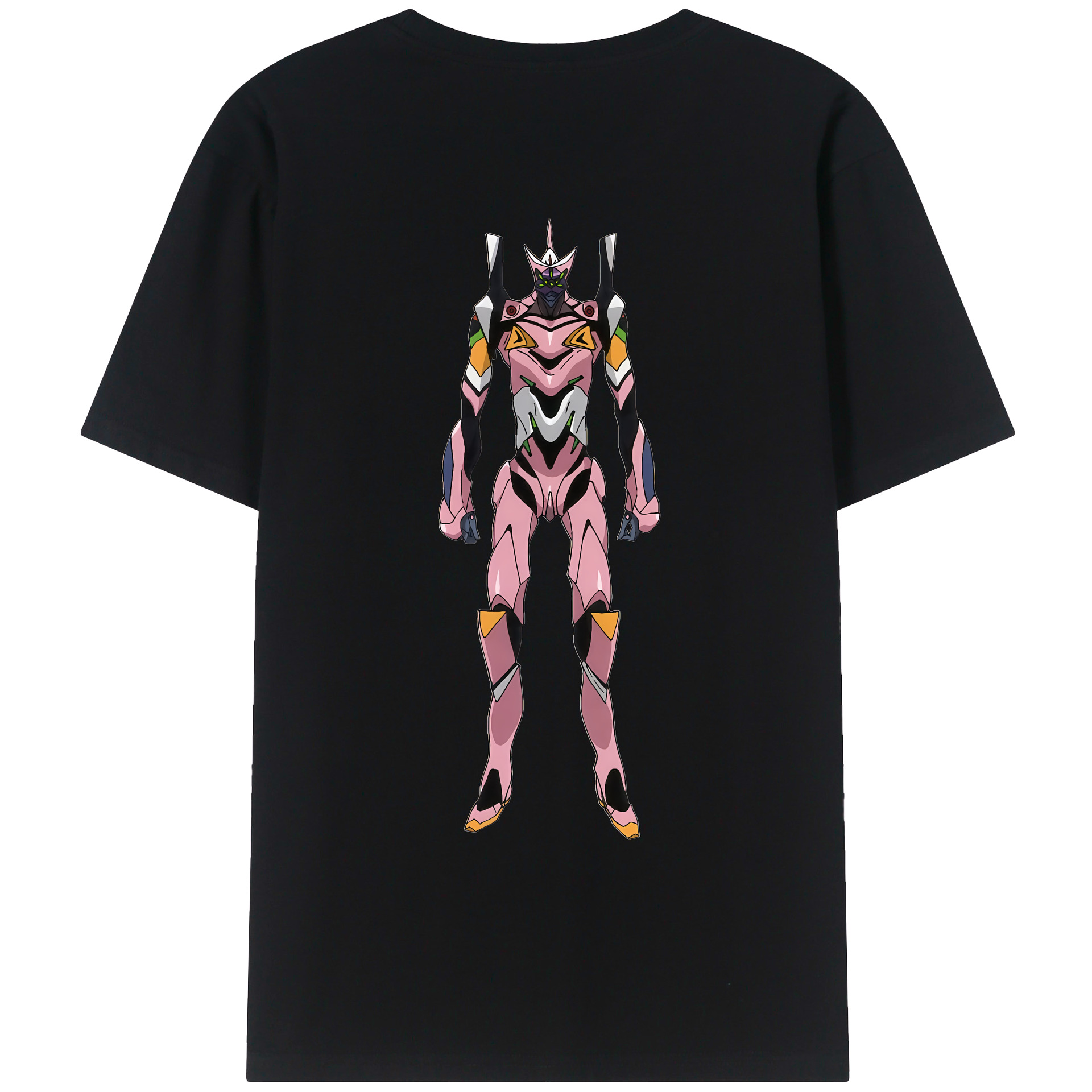 （画像用） EVA 新世紀エヴァンゲリオン 綿100％ メンズ半袖Tシャツ（バックプリント） 通気性