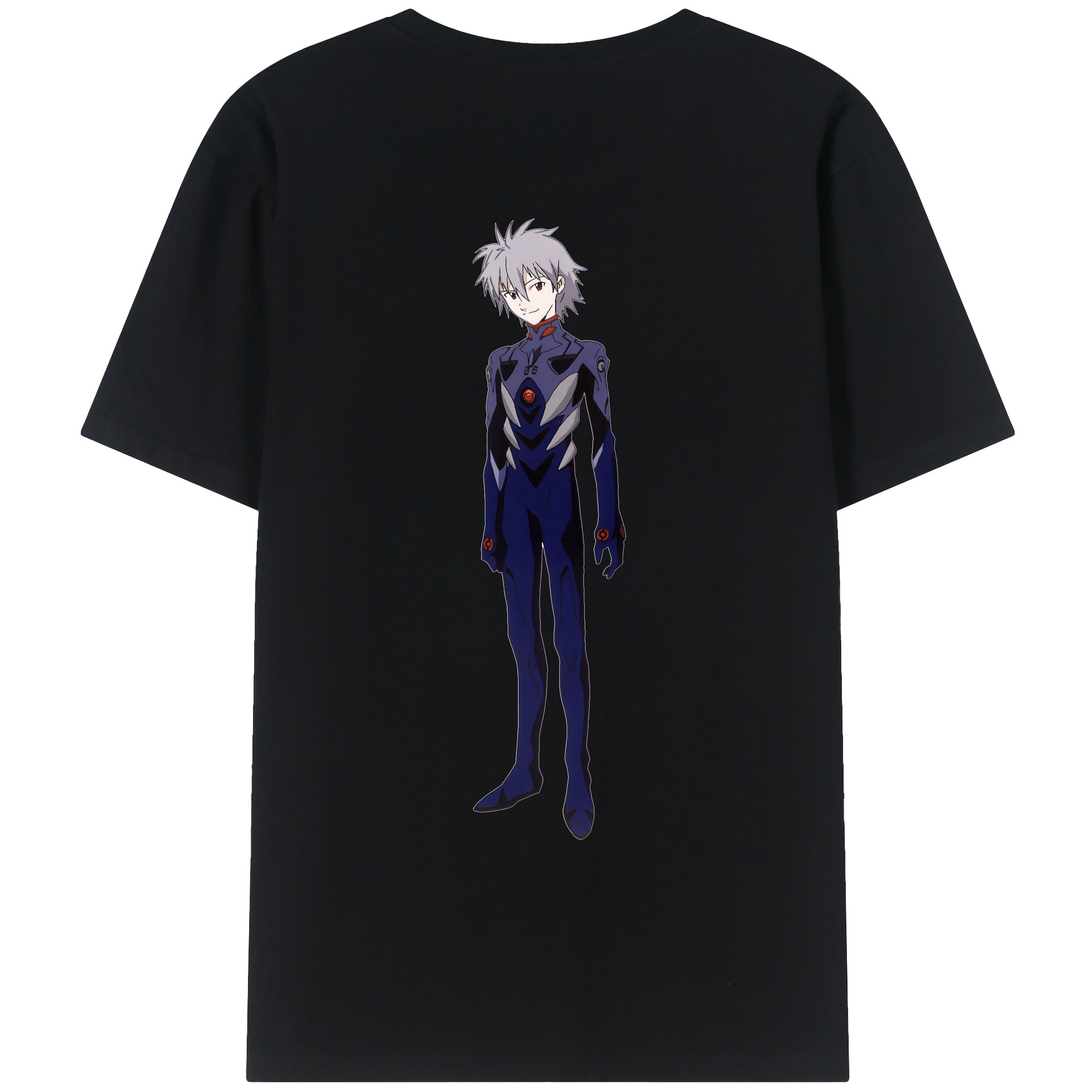 （画像用） EVA 新世紀エヴァンゲリオン 綿100％ メンズ半袖Tシャツ（バックプリント） 通気性
