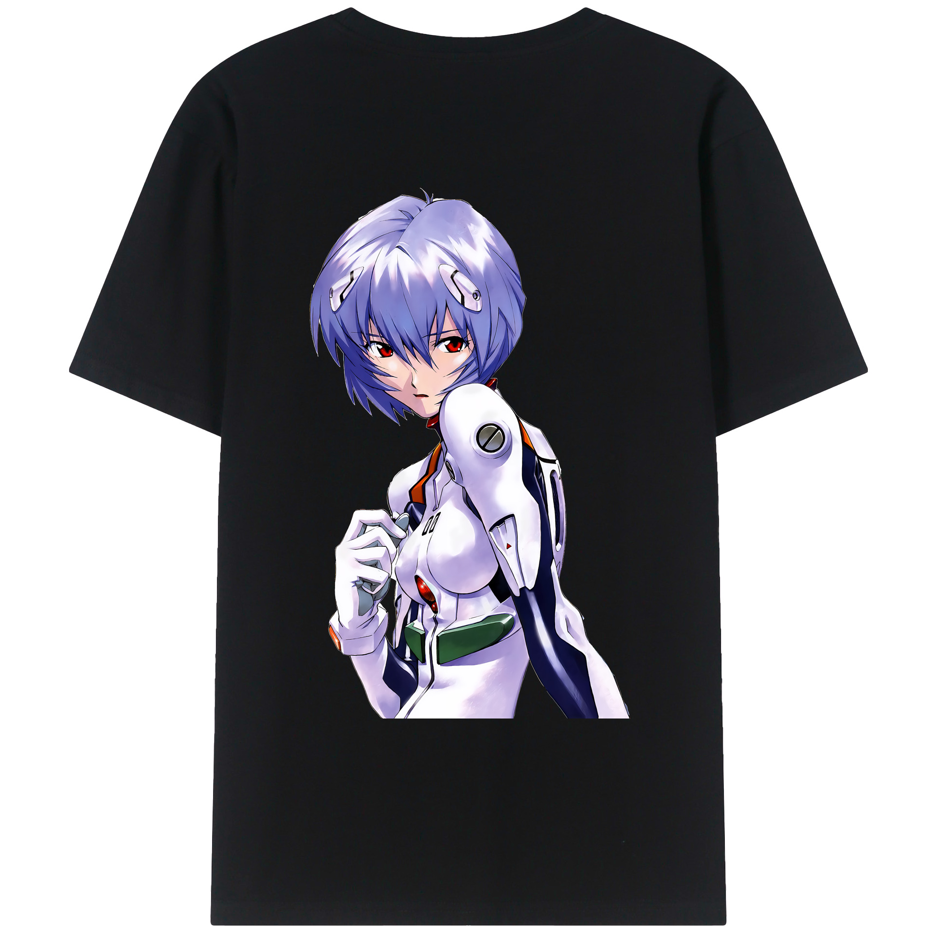 （画像用） EVA 新世紀エヴァンゲリオン 綿100％ メンズ半袖Tシャツ（バックプリント） 通気性