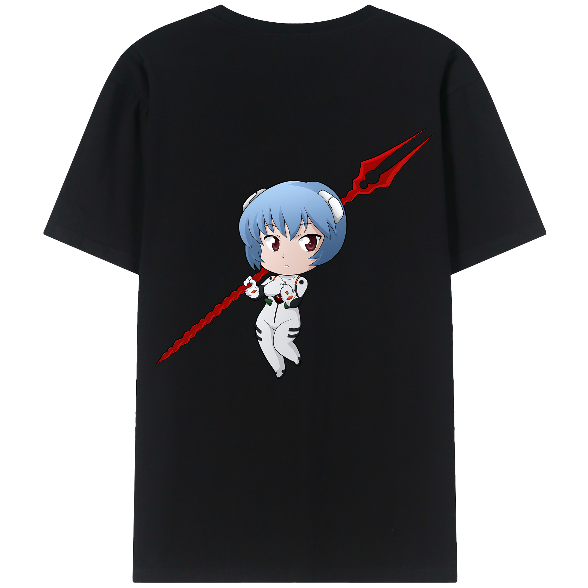 （画像用） EVA 新世紀エヴァンゲリオン 綿100％ メンズ半袖Tシャツ（バックプリント） 通気性