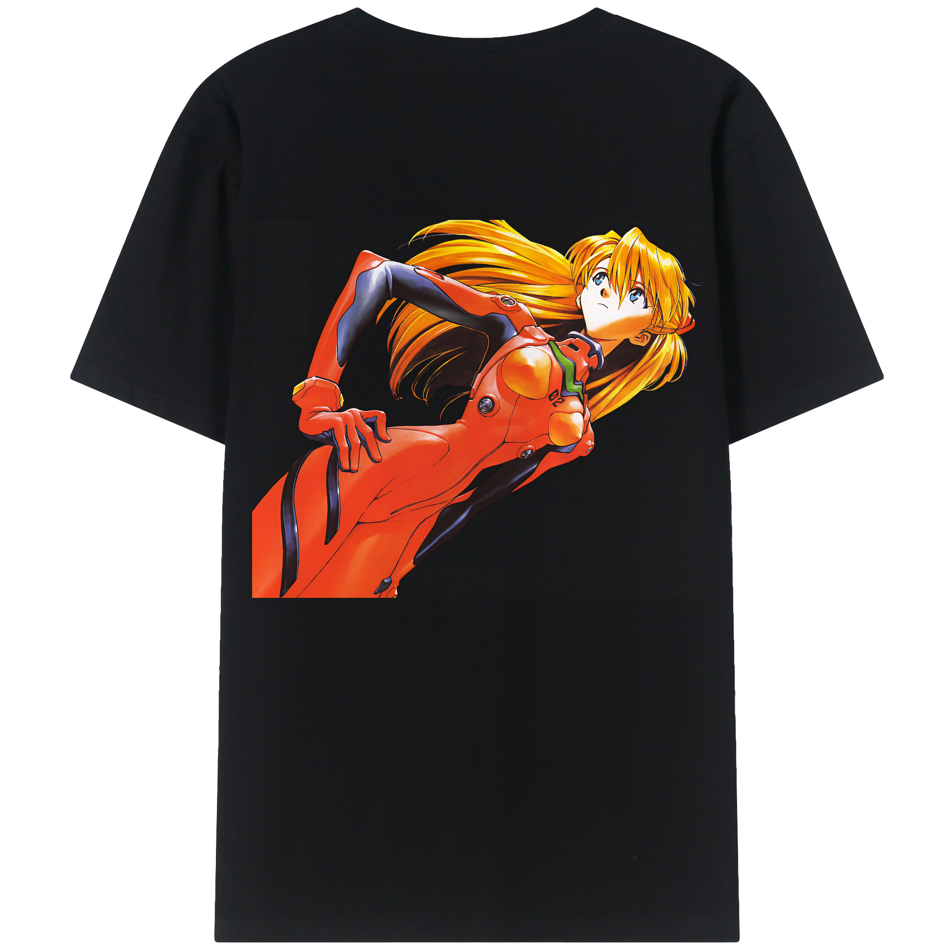 （画像用） EVA 新世紀エヴァンゲリオン 綿100％ メンズ半袖Tシャツ（バックプリント） 通気性