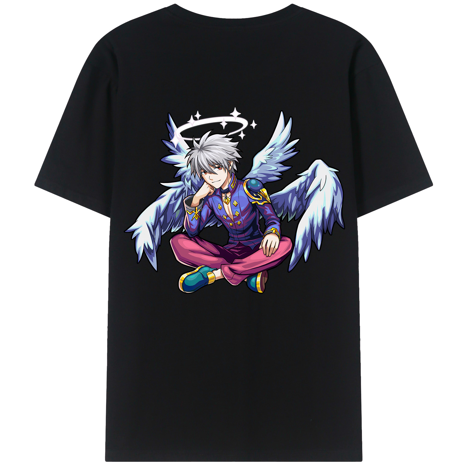 （画像用） EVA 新世紀エヴァンゲリオン 綿100％ メンズ半袖Tシャツ（バックプリント） 通気性