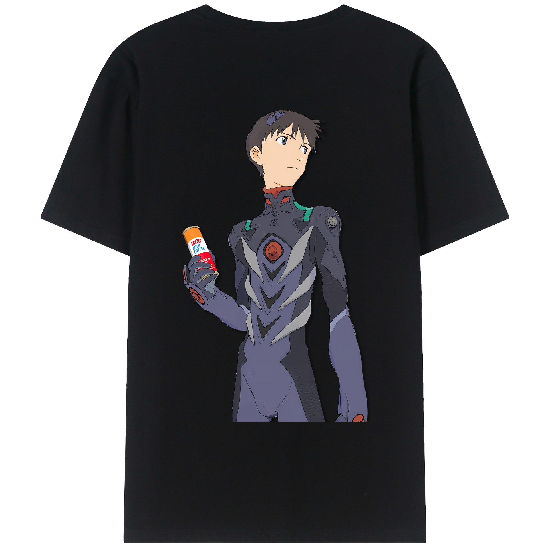 （画像用） EVA 新世紀エヴァンゲリオン 綿100％ メンズ半袖Tシャツ（バックプリント） 通気性