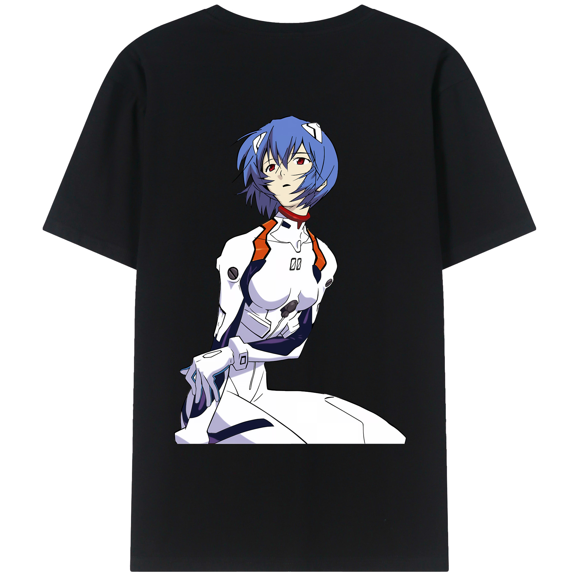 （画像用） EVA 新世紀エヴァンゲリオン 綿100％ メンズ半袖Tシャツ（バックプリント） 通気性