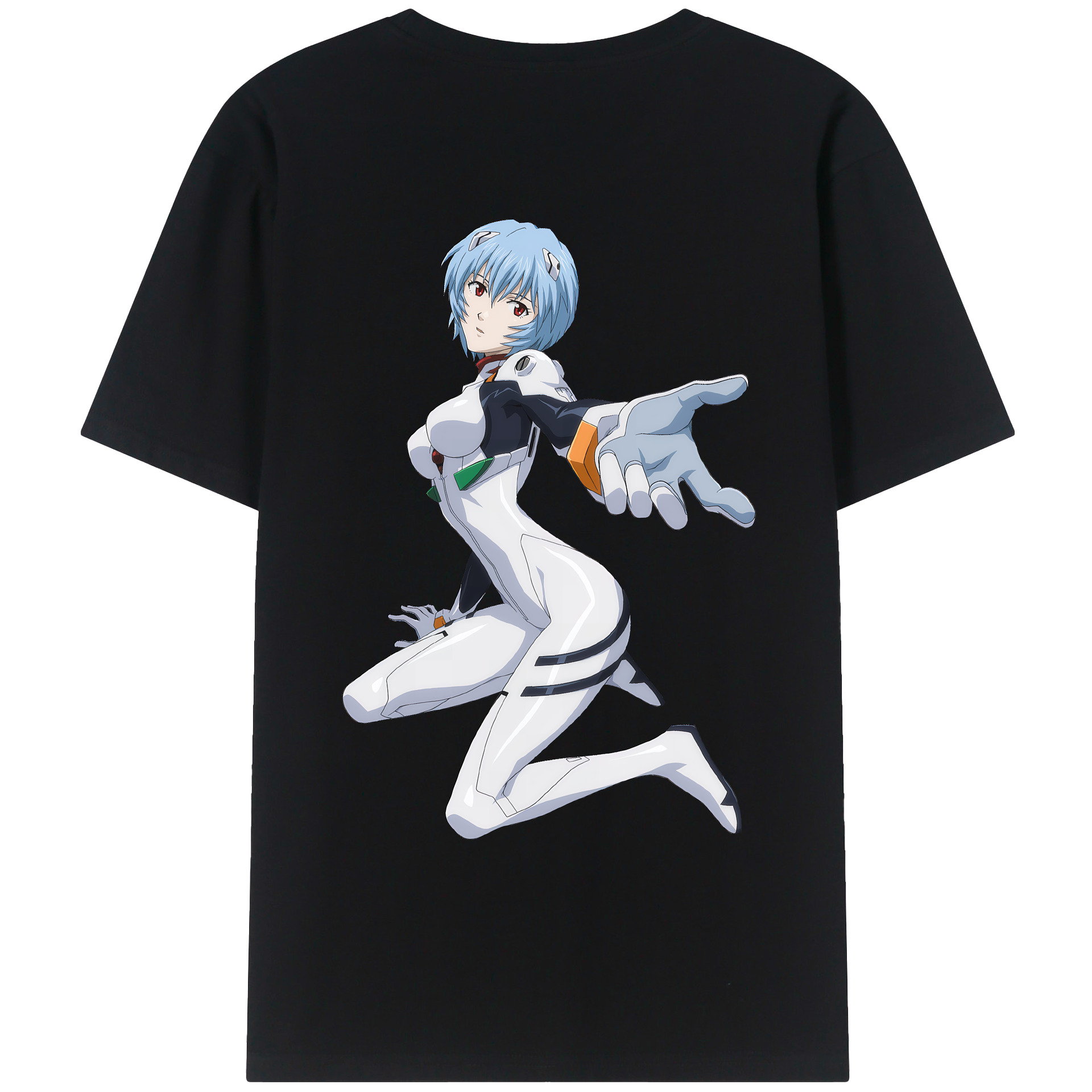 （画像用） EVA 新世紀エヴァンゲリオン 綿100％ メンズ半袖Tシャツ（バックプリント） 通気性