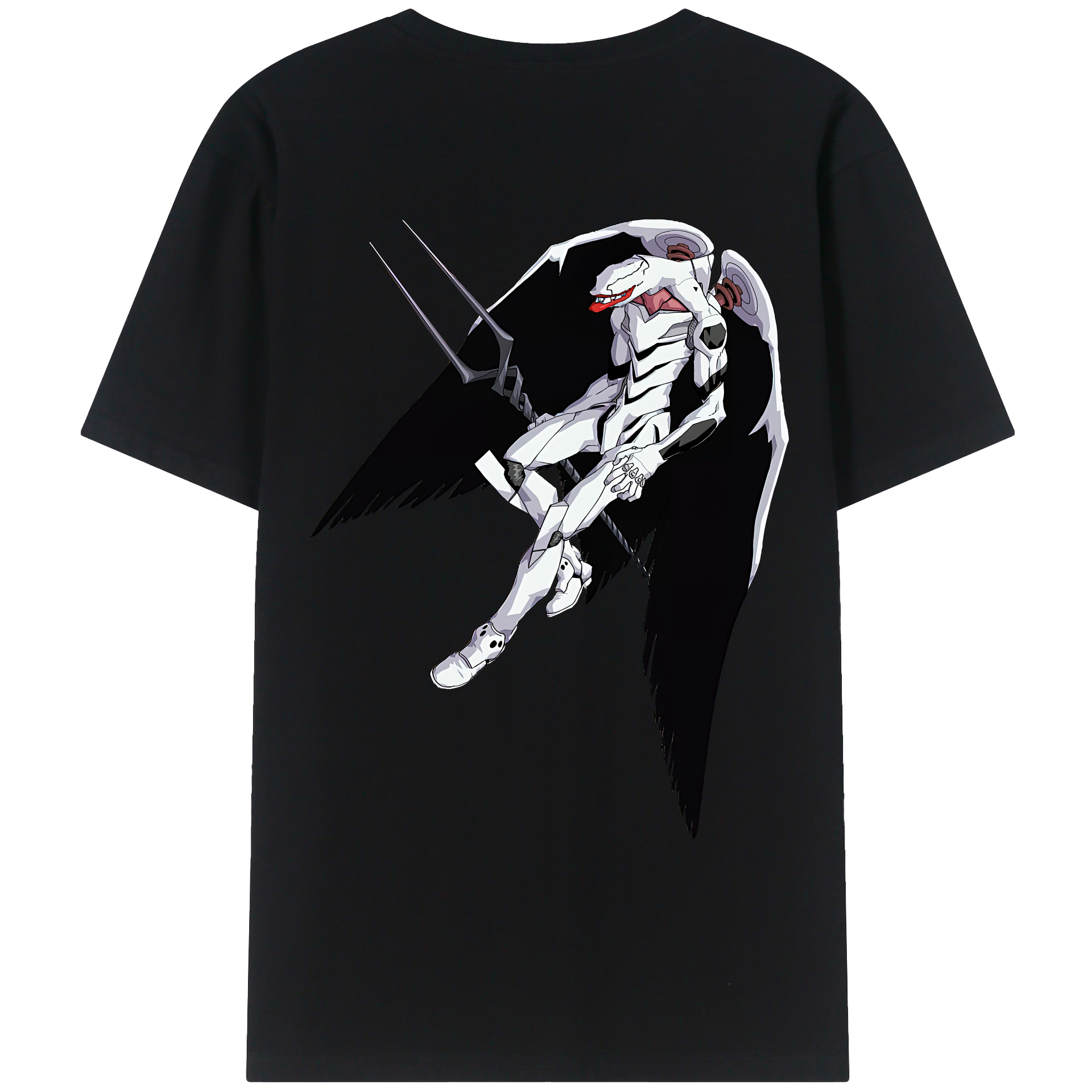 （画像用） EVA 新世紀エヴァンゲリオン 綿100％ メンズ半袖Tシャツ（バックプリント） 通気性