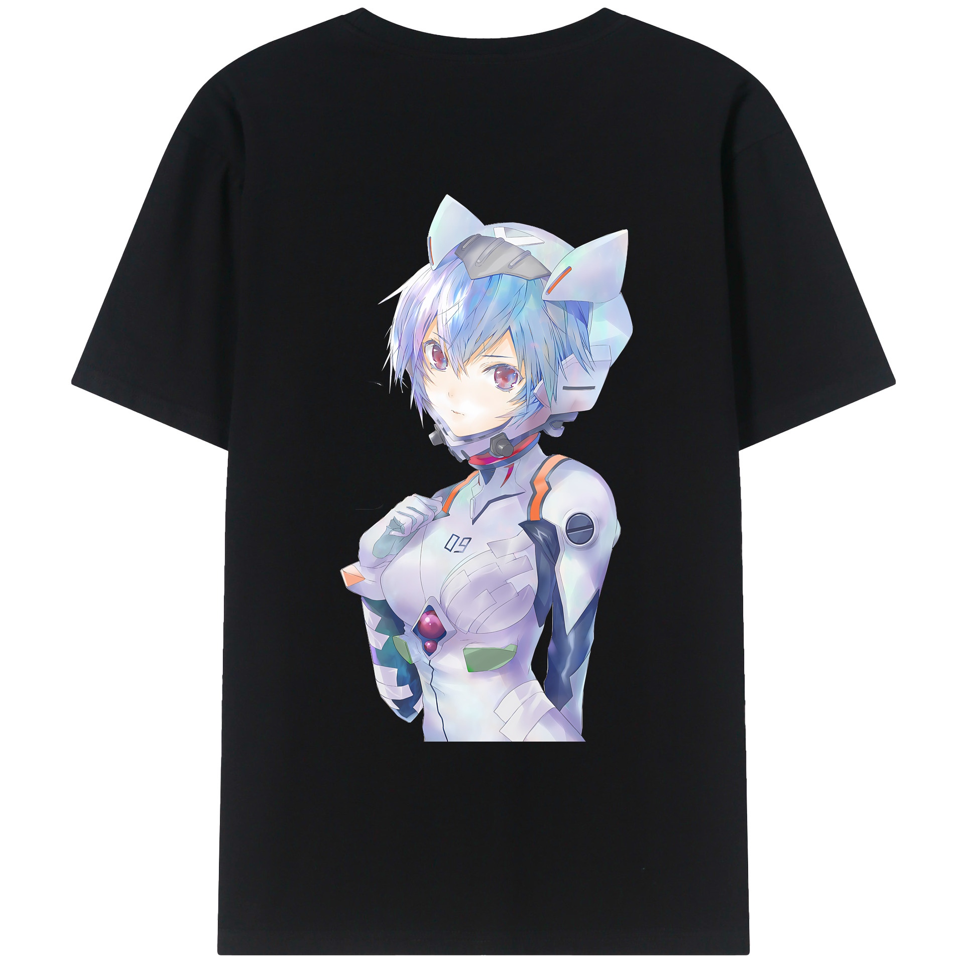 （画像用） EVA 新世紀エヴァンゲリオン 綿100％ メンズ半袖Tシャツ（バックプリント） 通気性