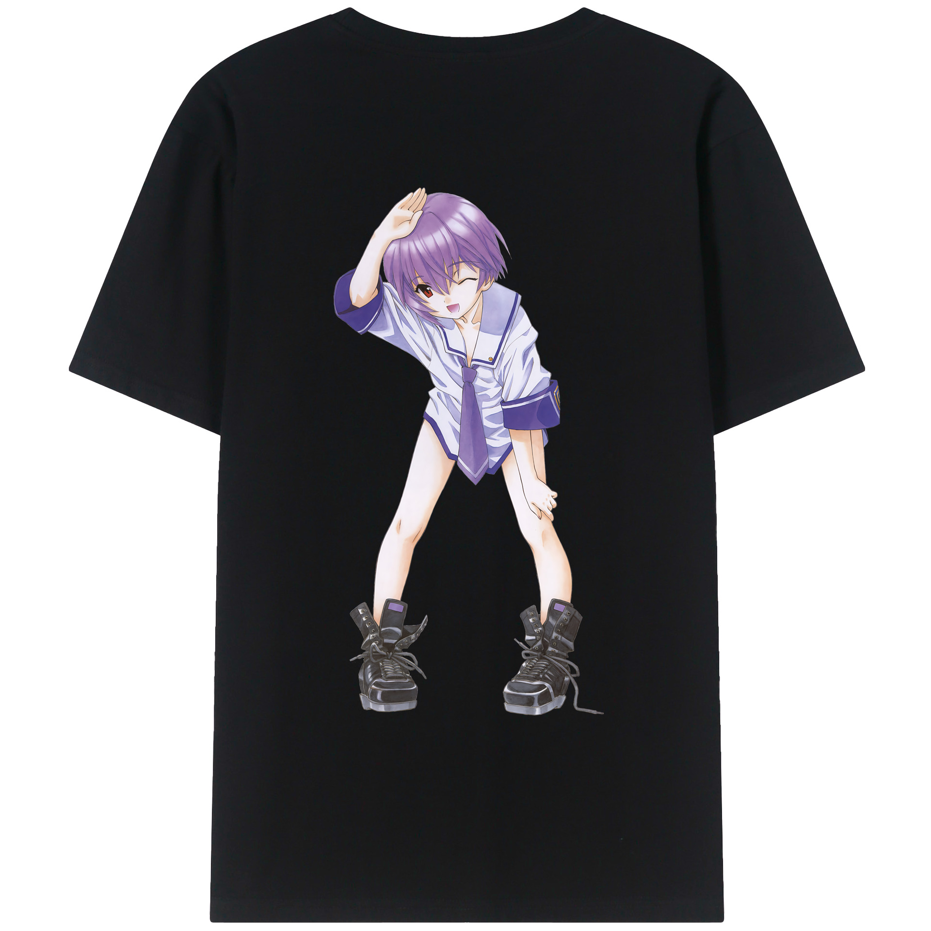 （画像用） EVA 新世紀エヴァンゲリオン 綿100％ メンズ半袖Tシャツ（バックプリント） 通気性