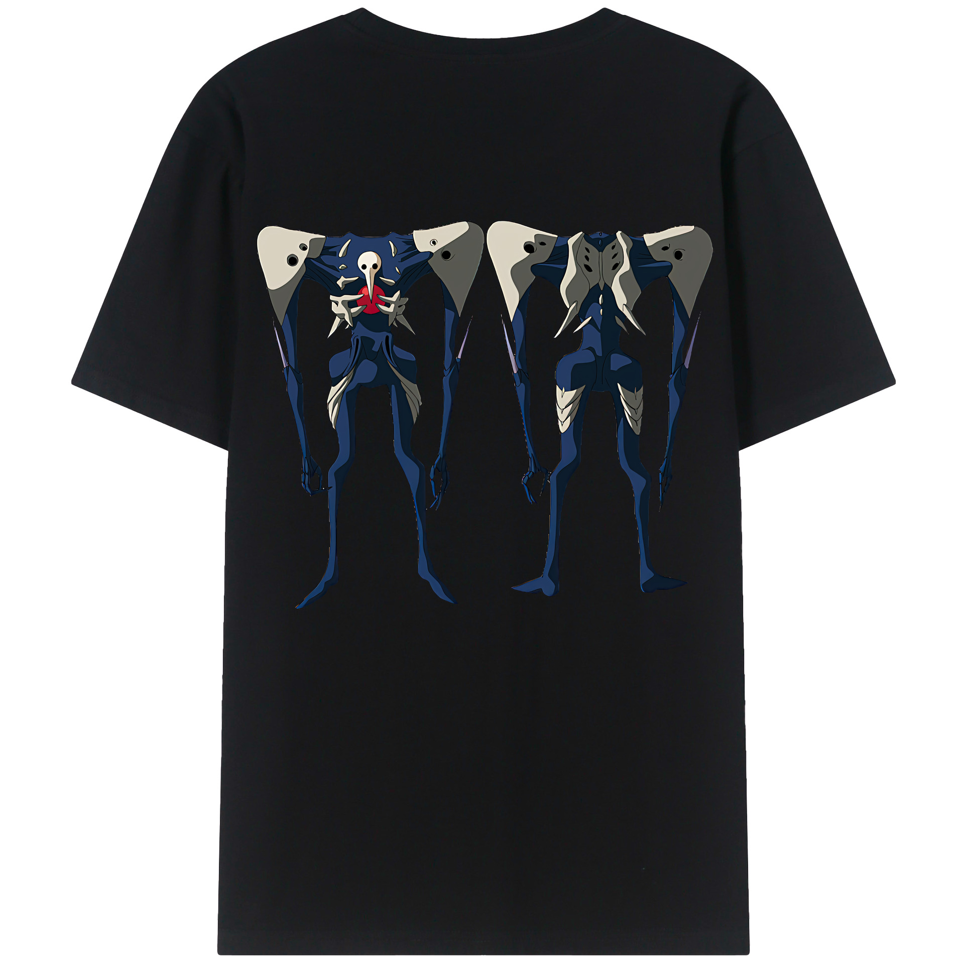 （画像用） EVA 新世紀エヴァンゲリオン 綿100％ メンズ半袖Tシャツ（バックプリント） 通気性