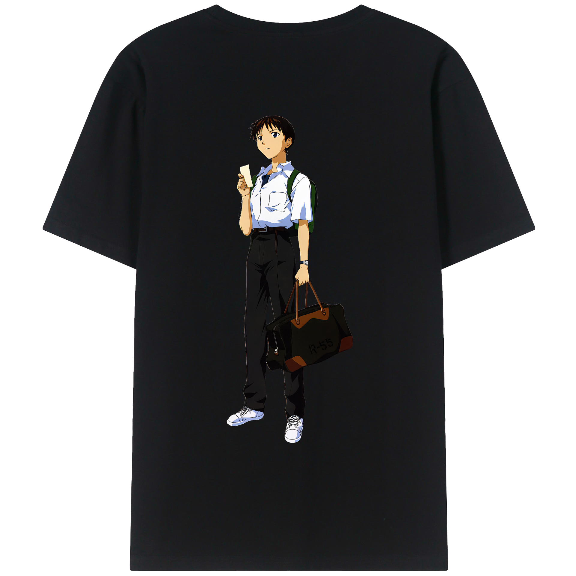 （画像用） EVA 新世紀エヴァンゲリオン 綿100％ メンズ半袖Tシャツ（バックプリント） 通気性