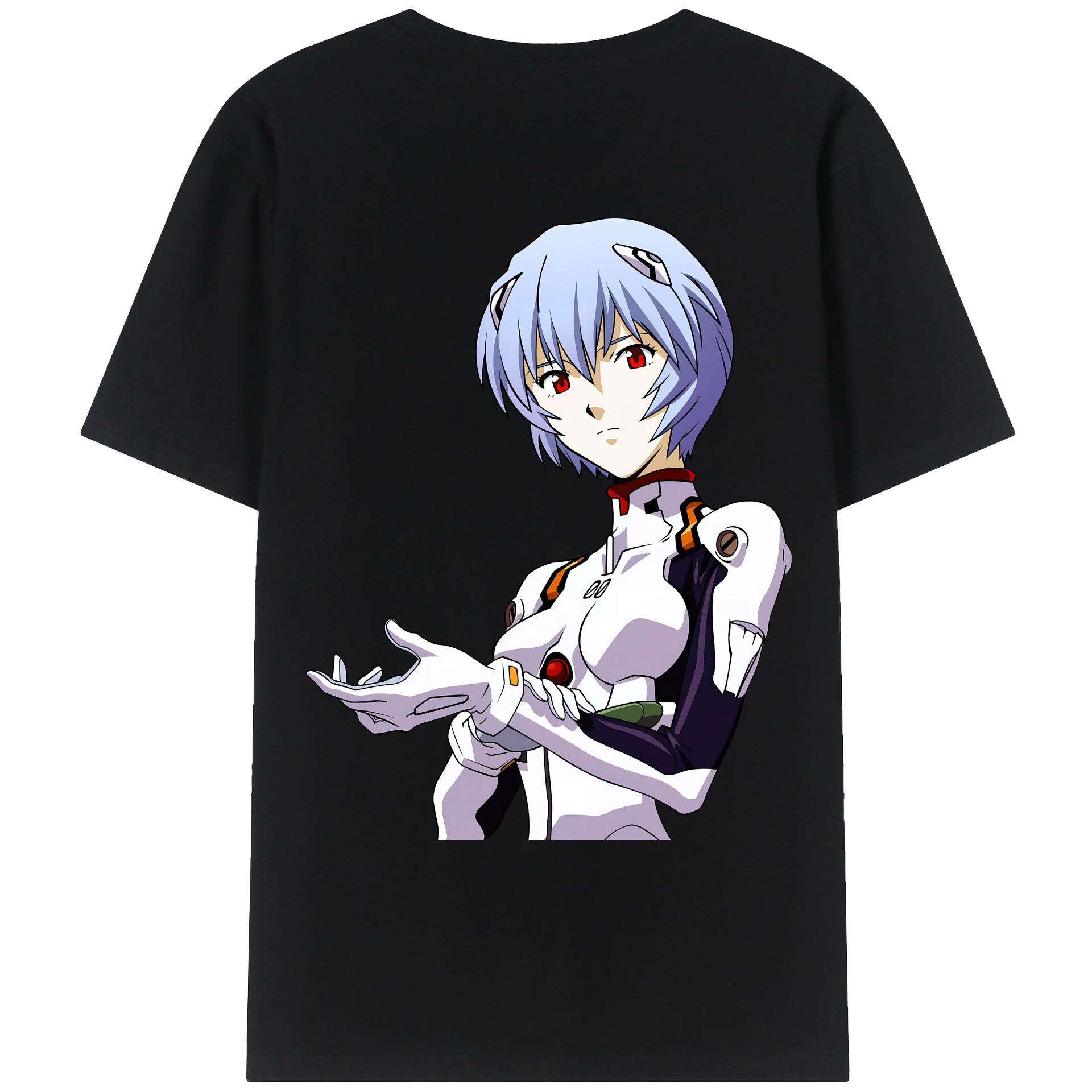 （画像用） EVA 新世紀エヴァンゲリオン 綿100％ メンズ半袖Tシャツ（バックプリント） 通気性