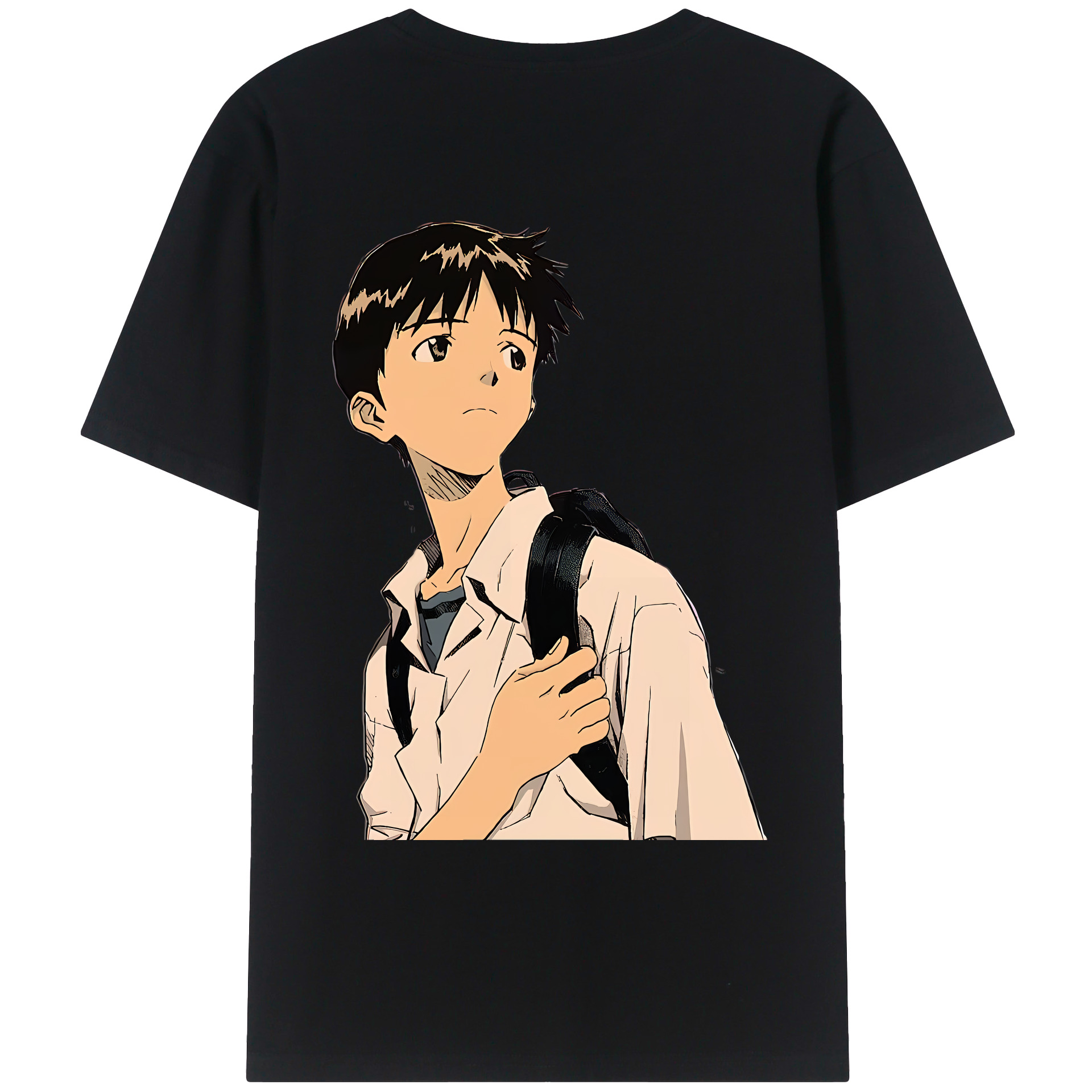 （画像用） EVA 新世紀エヴァンゲリオン 綿100％ メンズ半袖Tシャツ（バックプリント） 通気性