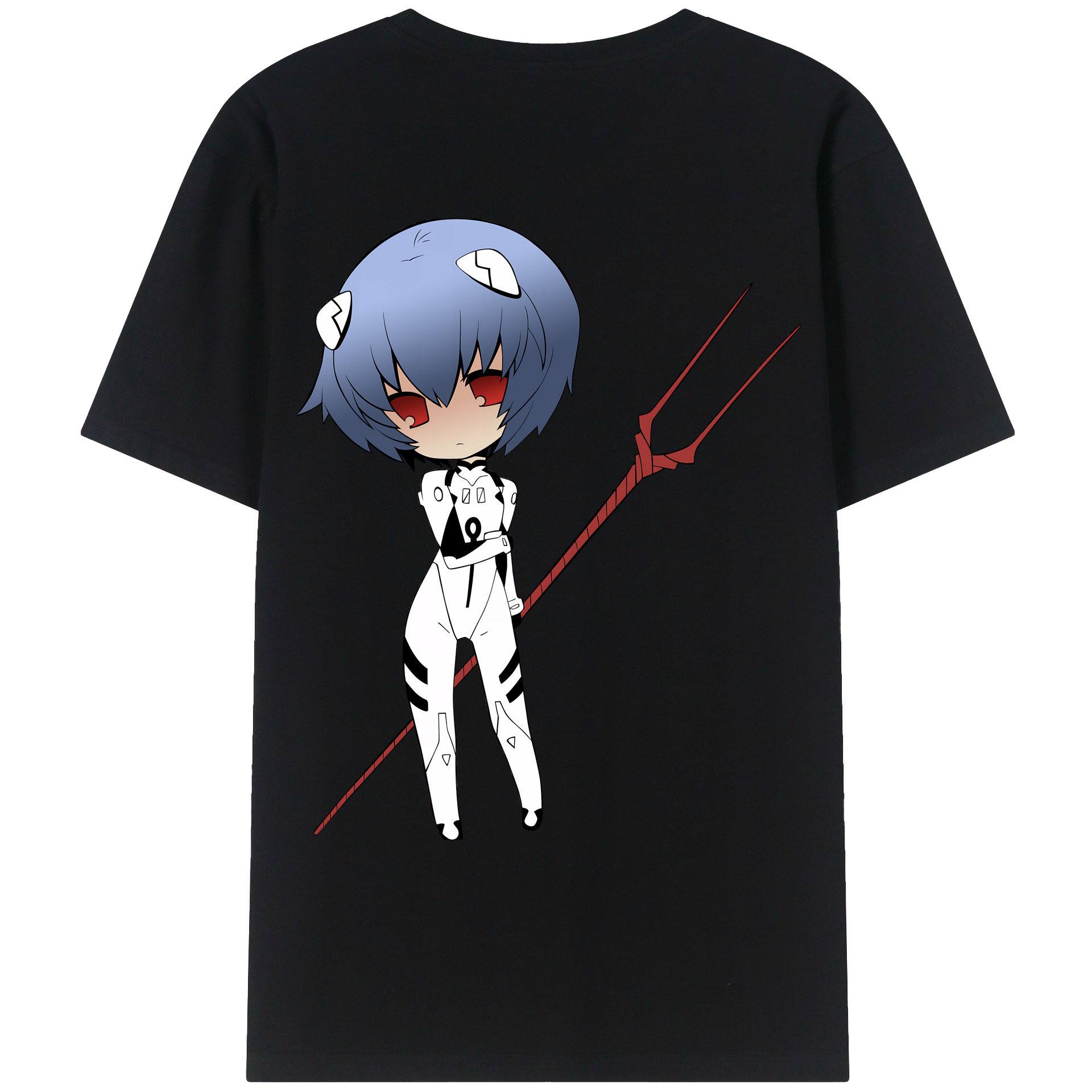 （画像用） EVA 新世紀エヴァンゲリオン 綿100％ メンズ半袖Tシャツ（バックプリント） 通気性