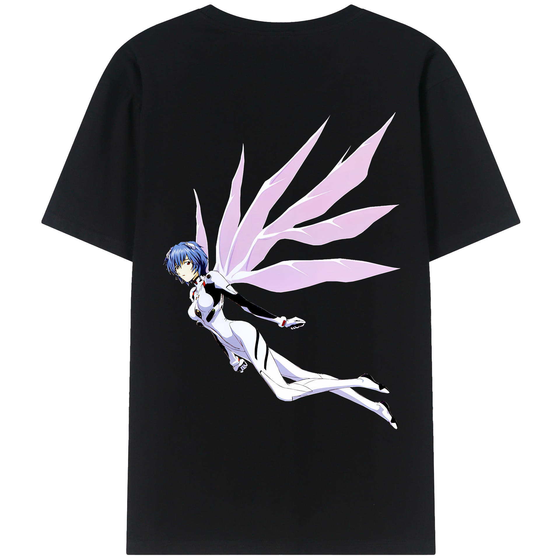 （画像用） EVA 新世紀エヴァンゲリオン 綿100％ メンズ半袖Tシャツ（バックプリント） 通気性