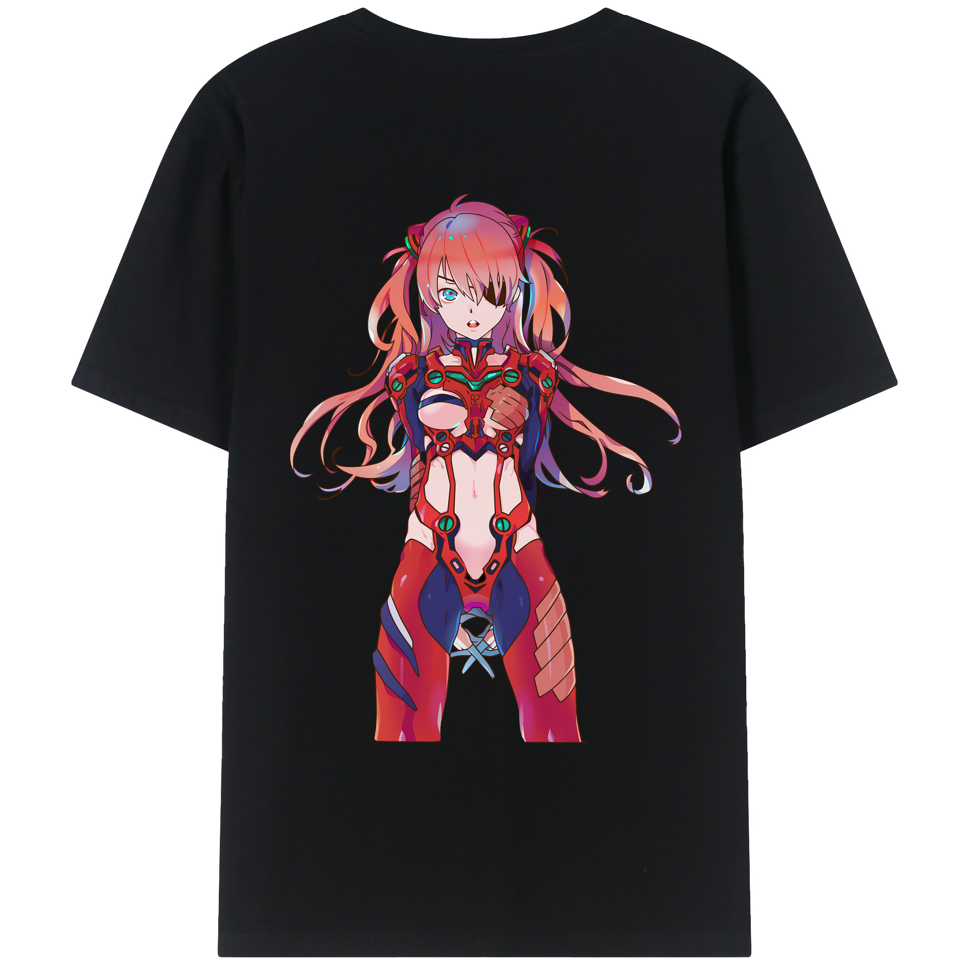 （画像用） EVA 新世紀エヴァンゲリオン 綿100％ メンズ半袖Tシャツ（バックプリント） 通気性