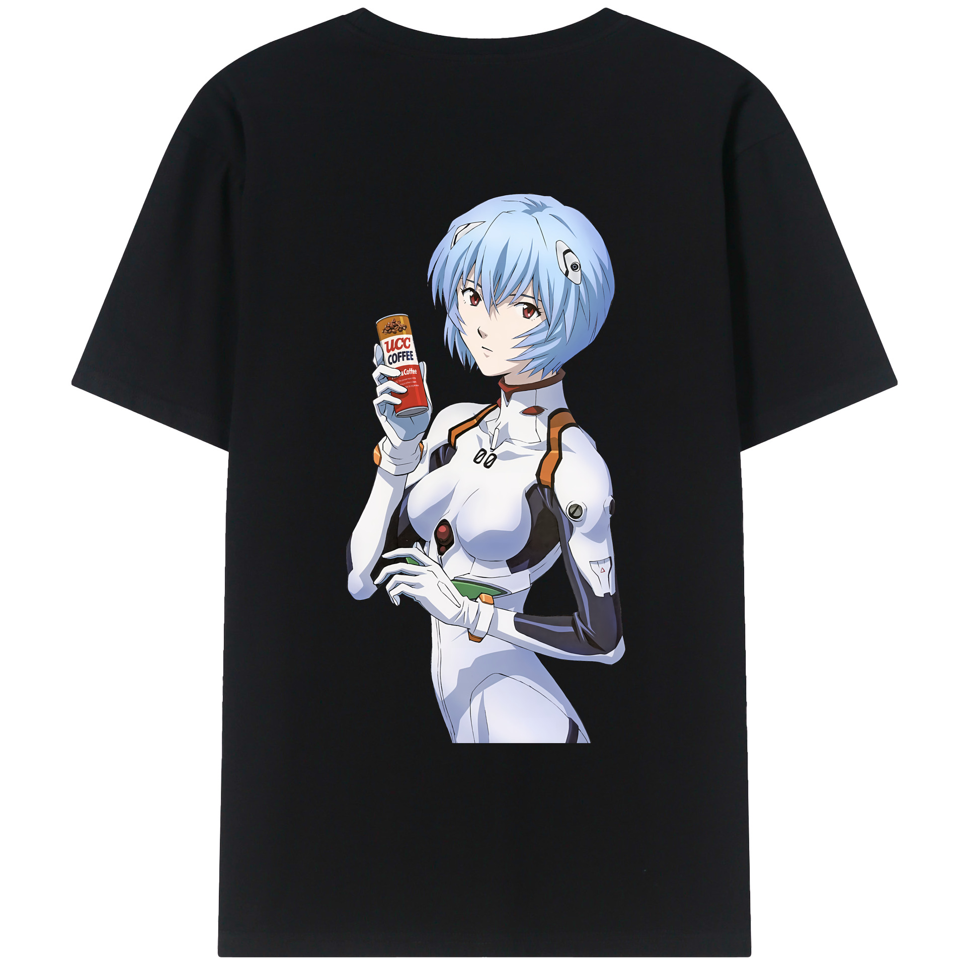 （画像用） EVA 新世紀エヴァンゲリオン 綿100％ メンズ半袖Tシャツ（バックプリント） 通気性