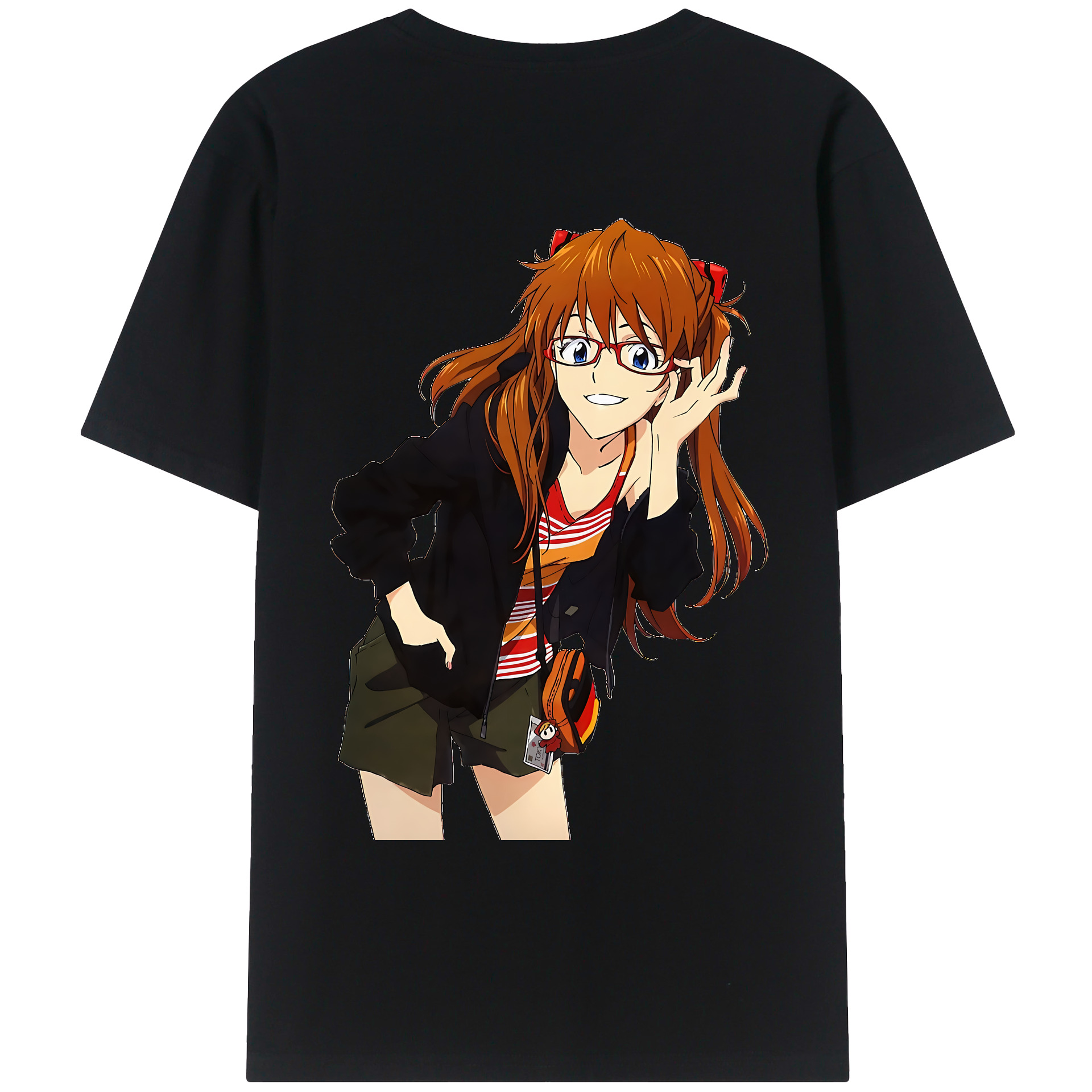 （画像用） EVA 新世紀エヴァンゲリオン 綿100％ メンズ半袖Tシャツ（バックプリント） 通気性