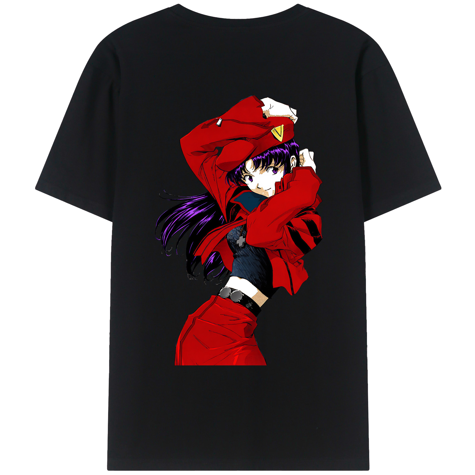 （画像用） EVA 新世紀エヴァンゲリオン 綿100％ メンズ半袖Tシャツ（バックプリント） 通気性