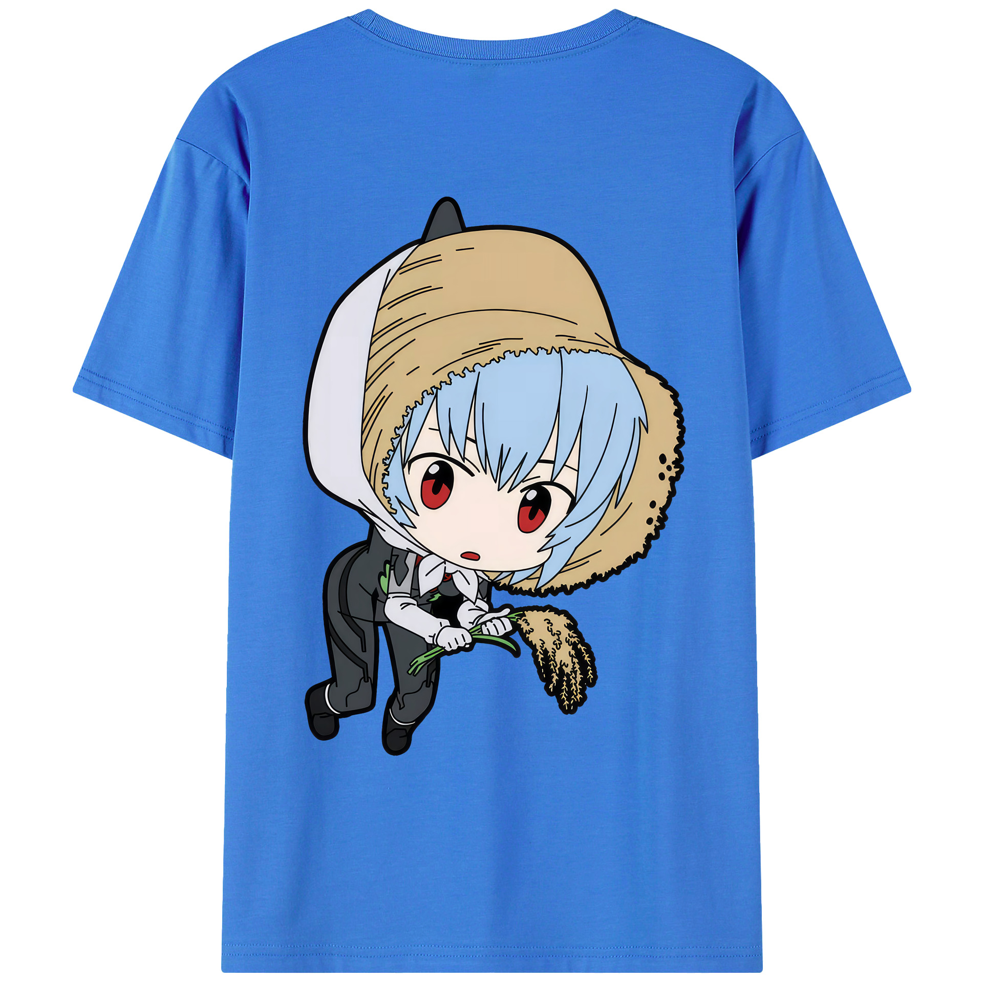 （画像用） EVA 新世紀エヴァンゲリオン 綿100％ メンズ半袖Tシャツ（バックプリント） 通気性