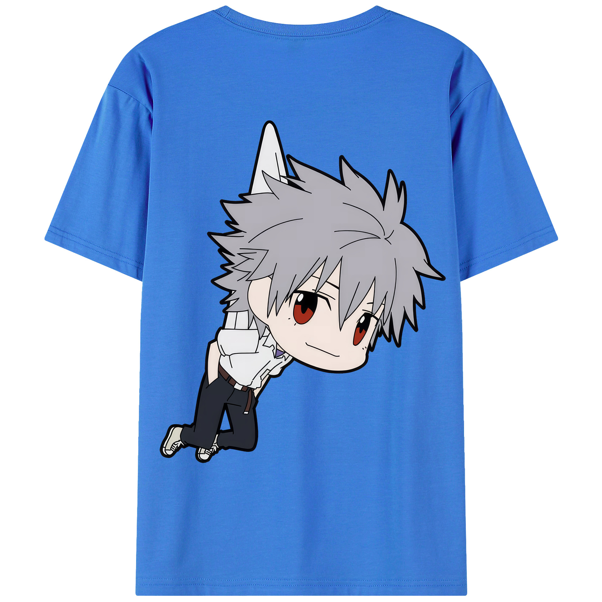 （画像用） EVA 新世紀エヴァンゲリオン 綿100％ メンズ半袖Tシャツ（バックプリント） 通気性