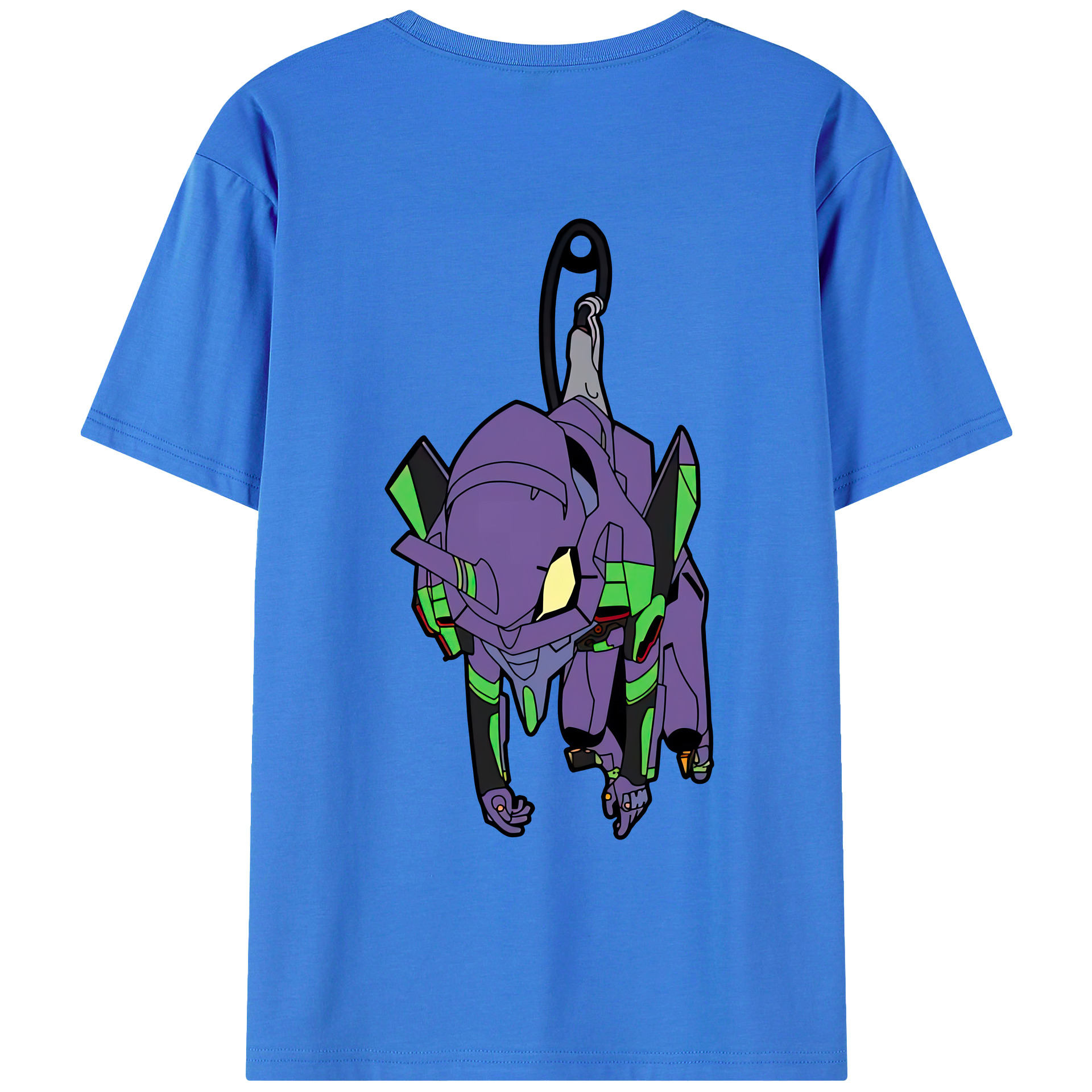 （画像用） EVA 新世紀エヴァンゲリオン 綿100％ メンズ半袖Tシャツ（バックプリント） 通気性
