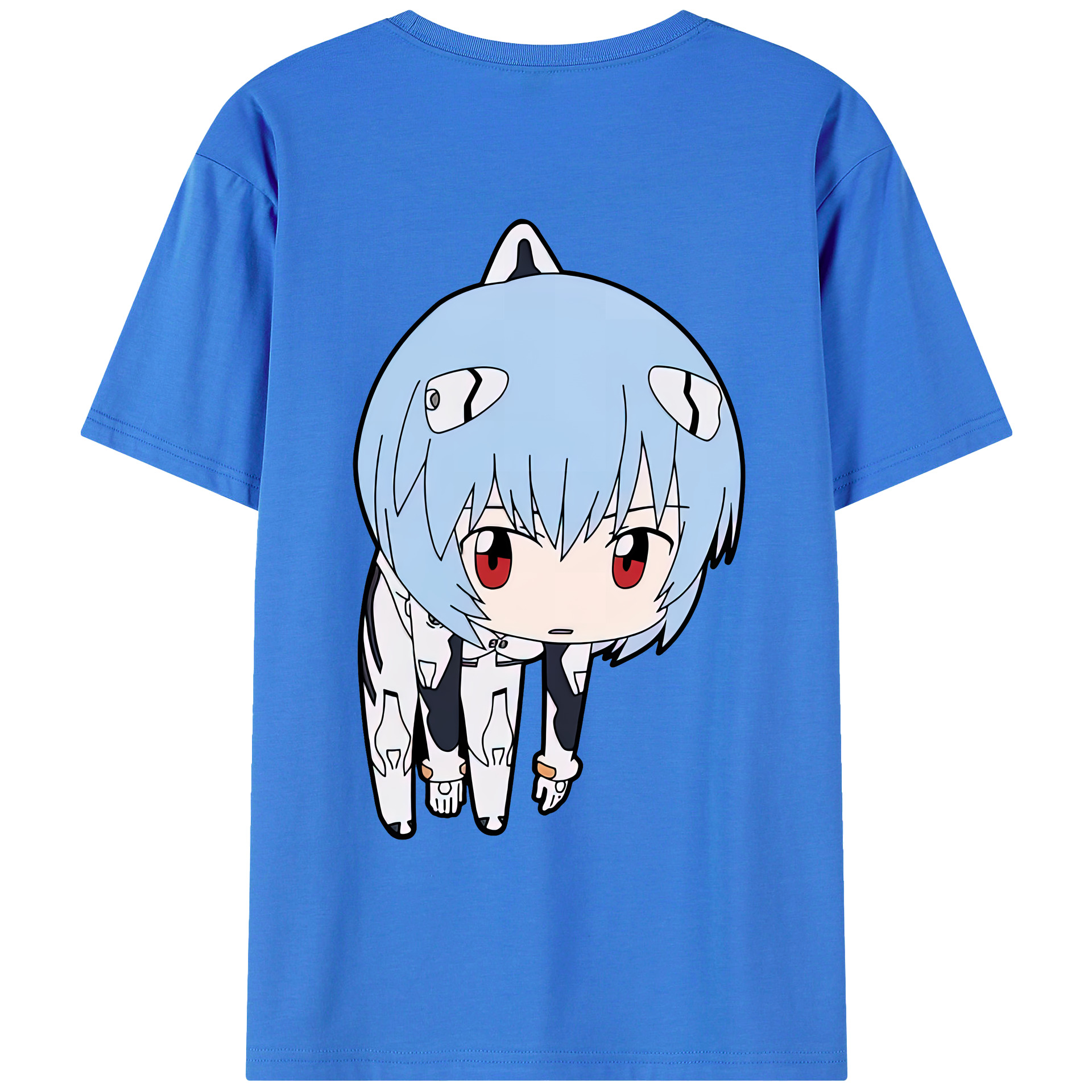 （画像用） EVA 新世紀エヴァンゲリオン 綿100％ メンズ半袖Tシャツ（バックプリント） 通気性